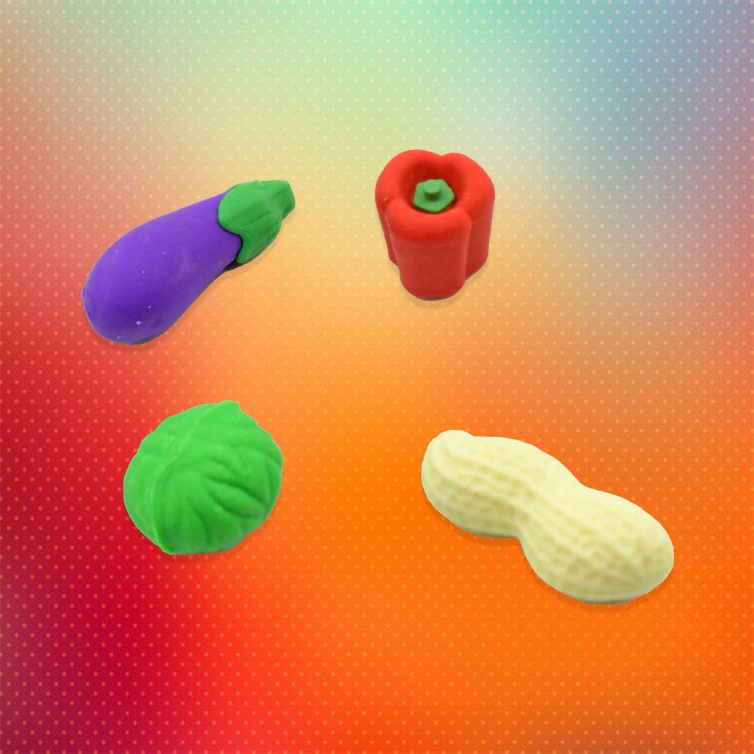Mini Cute Vegetable & Fruit Erasers (4 Pc): Pencil Rubbers for Kids thumbnail 4