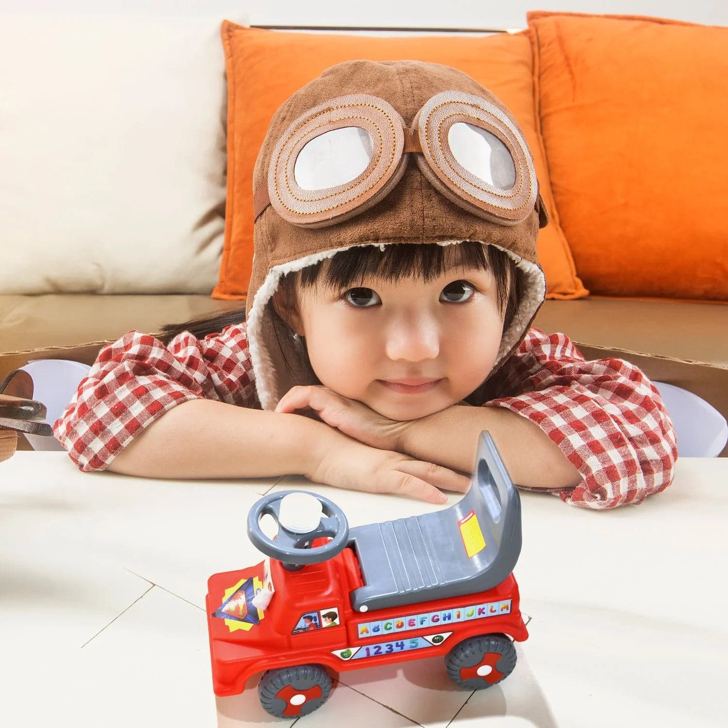 Baby Ride On Push Car For Kids | Kids Baby Big Car Ride On Toy With Backrest Musical Horn For Children Kids Toy Ride-On thumbnail 7