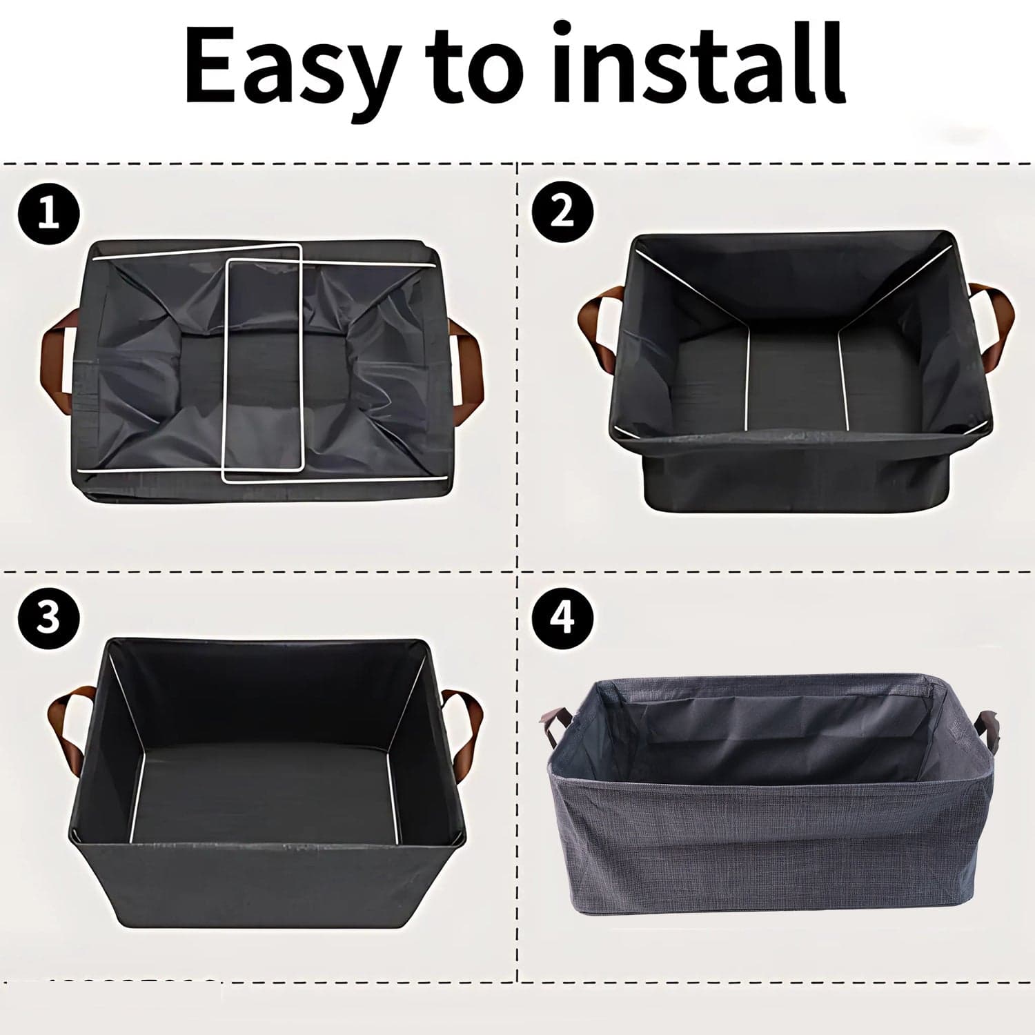 Foldable Cloth Storage Organizer Bag With Handles (Approx 46x27Cm\1Pc) thumbnail 7
