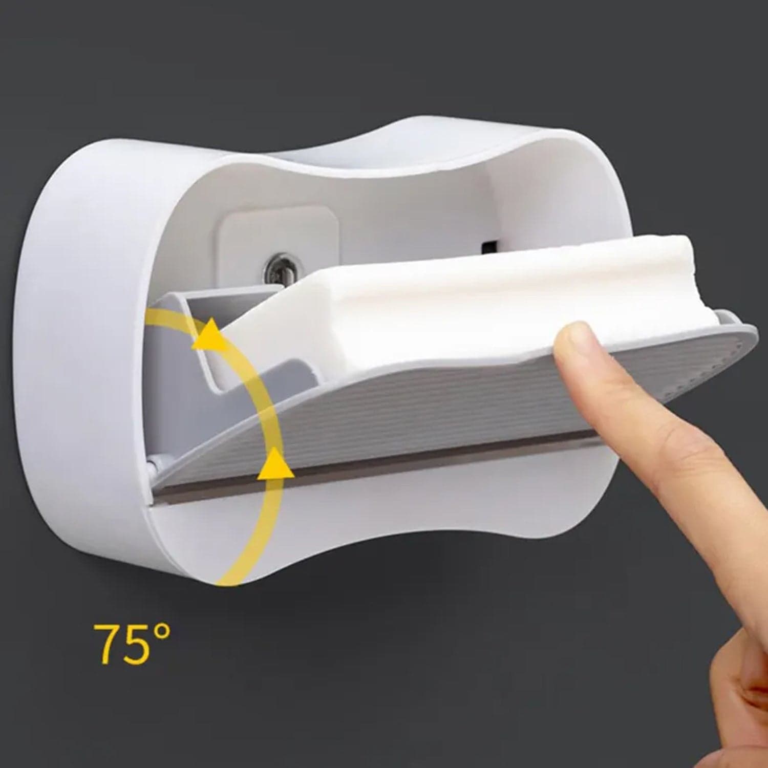 Soap Holder Travel Business Travel Hotel Portable Wall-Mounted Soap Box Bathroom Toilet Punch-Free Flip-Type Drain Soap Box thumbnail 2