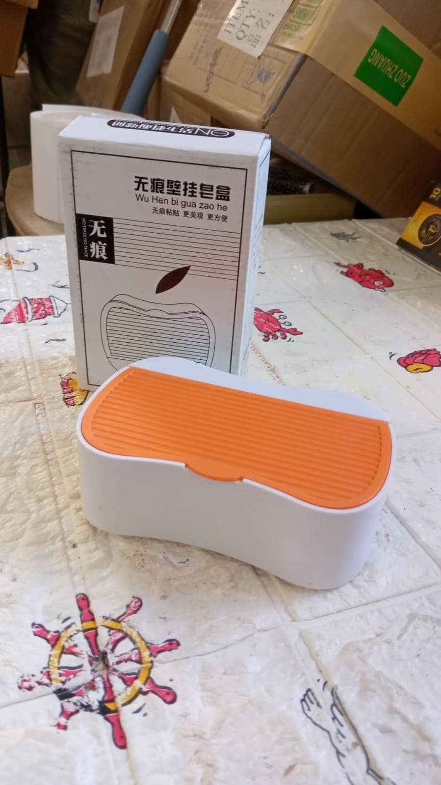 Soap Holder Travel Business Travel Hotel Portable Wall-Mounted Soap Box Bathroom Toilet Punch-Free Flip-Type Drain Soap Box thumbnail 6