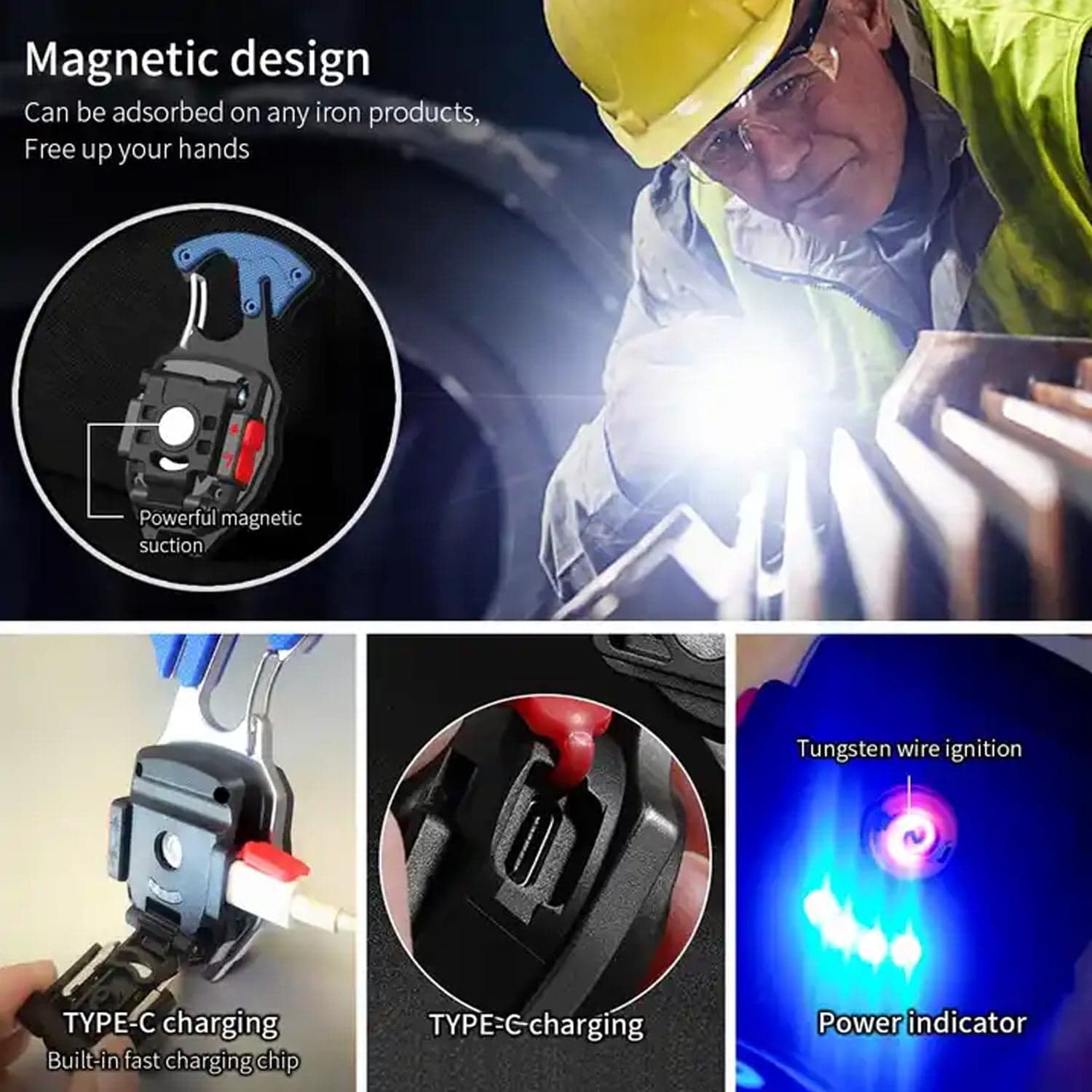 Keychain Led Flashlight Rechargeable Multi Function 6 Lighting Modes Pocket Key Chain Flash Light Usb For Outdoor Camping thumbnail 5
