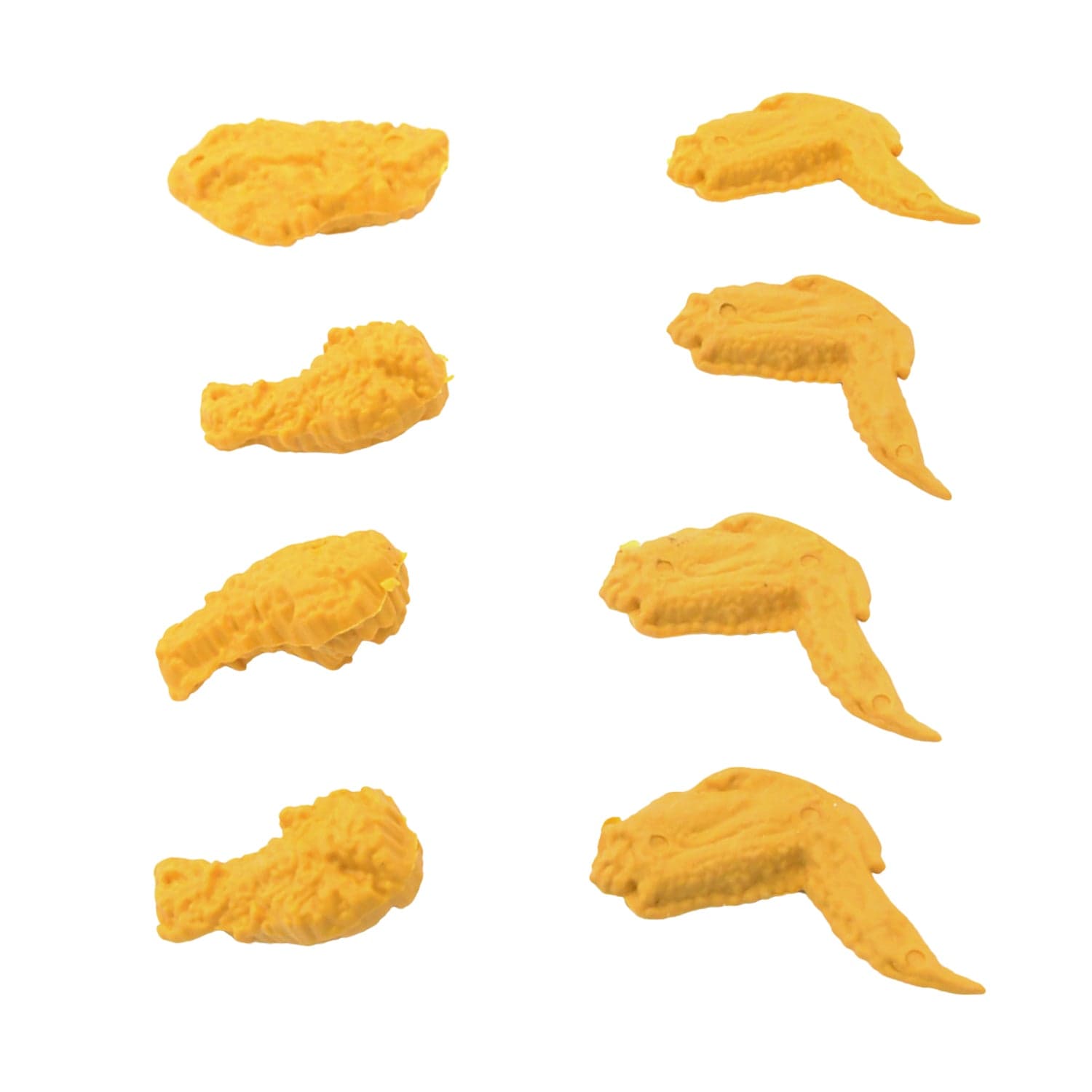 Cute Chicken Wing & Leg Erasers for Kids & Students (8 Pc Set) thumbnail 1