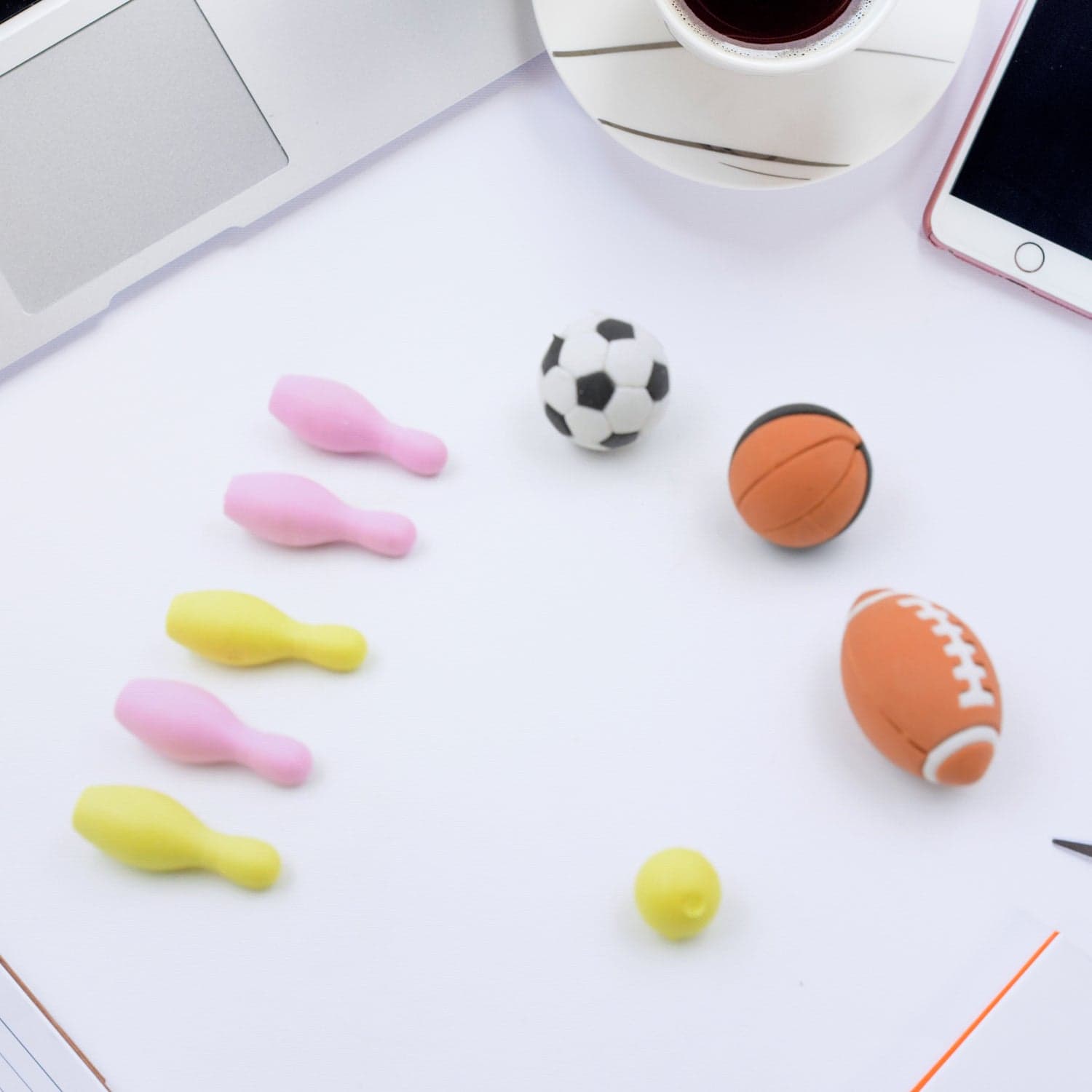 Mini Eraser Set for Kids (9 Pieces) - Fun Designs, Party Favors, School Prizes thumbnail 1