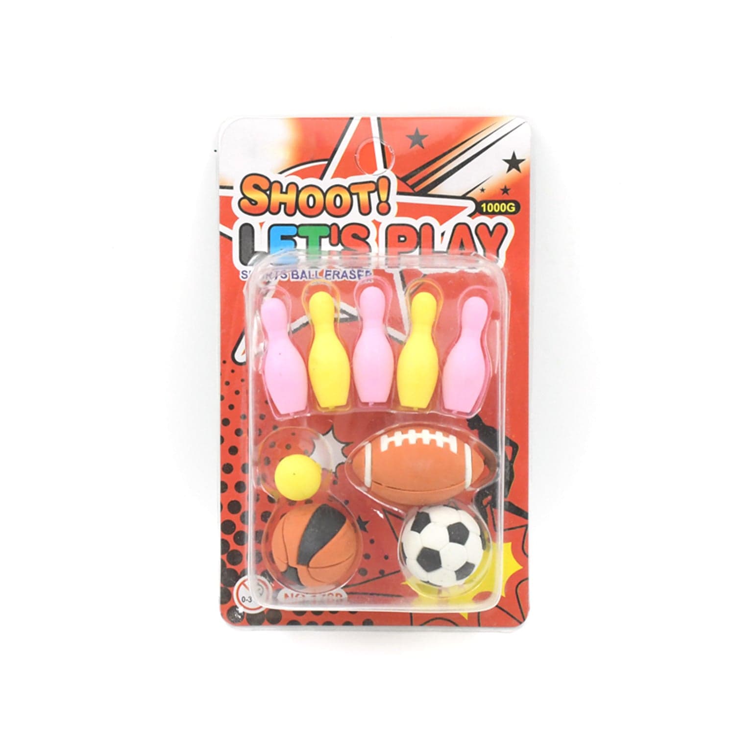 Mini Eraser Set for Kids (9 Pieces) - Fun Designs, Party Favors, School Prizes thumbnail 3