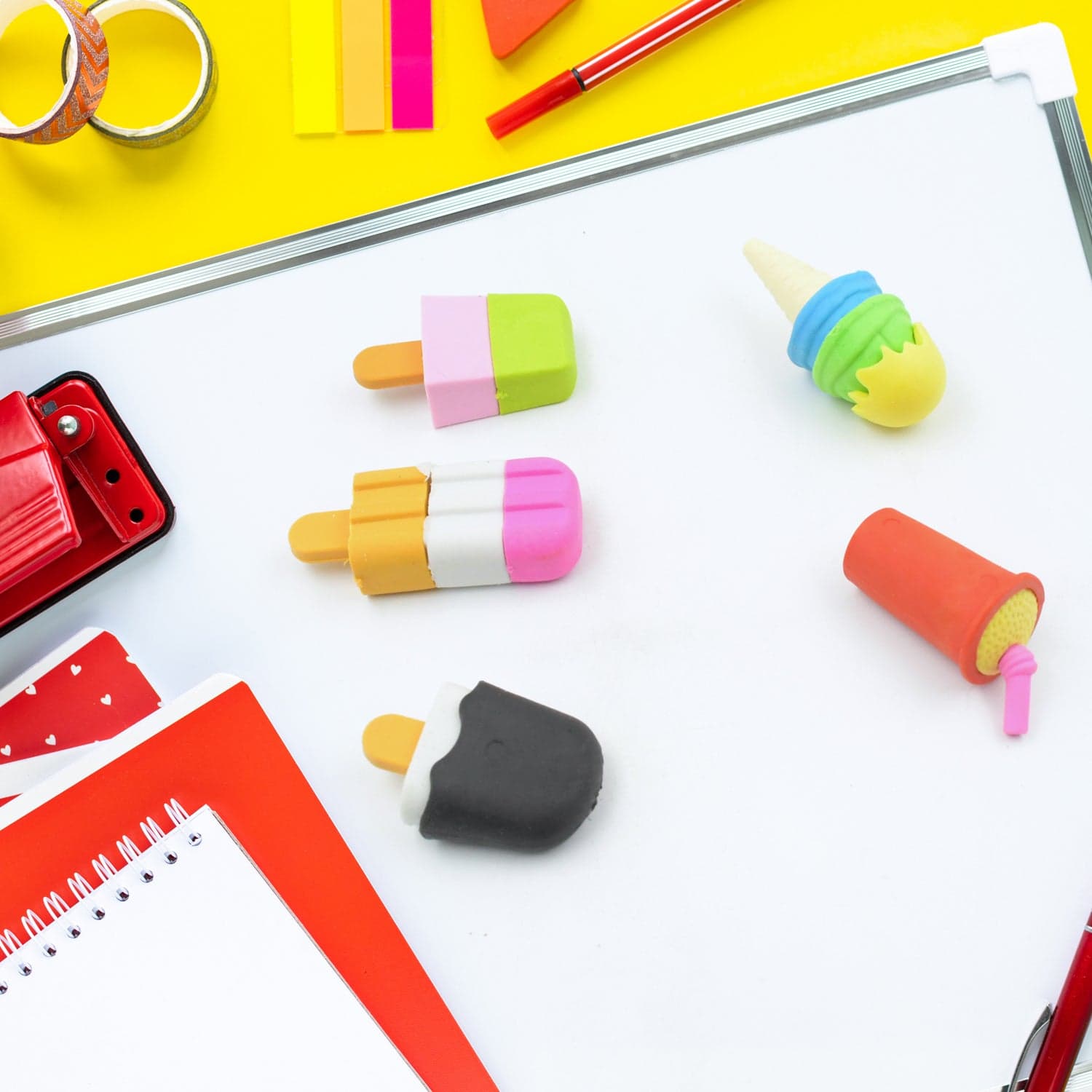 Mini Eraser Set for Kids (5 Pieces) - Fun Designs, Party Favors, School Prizes thumbnail 3