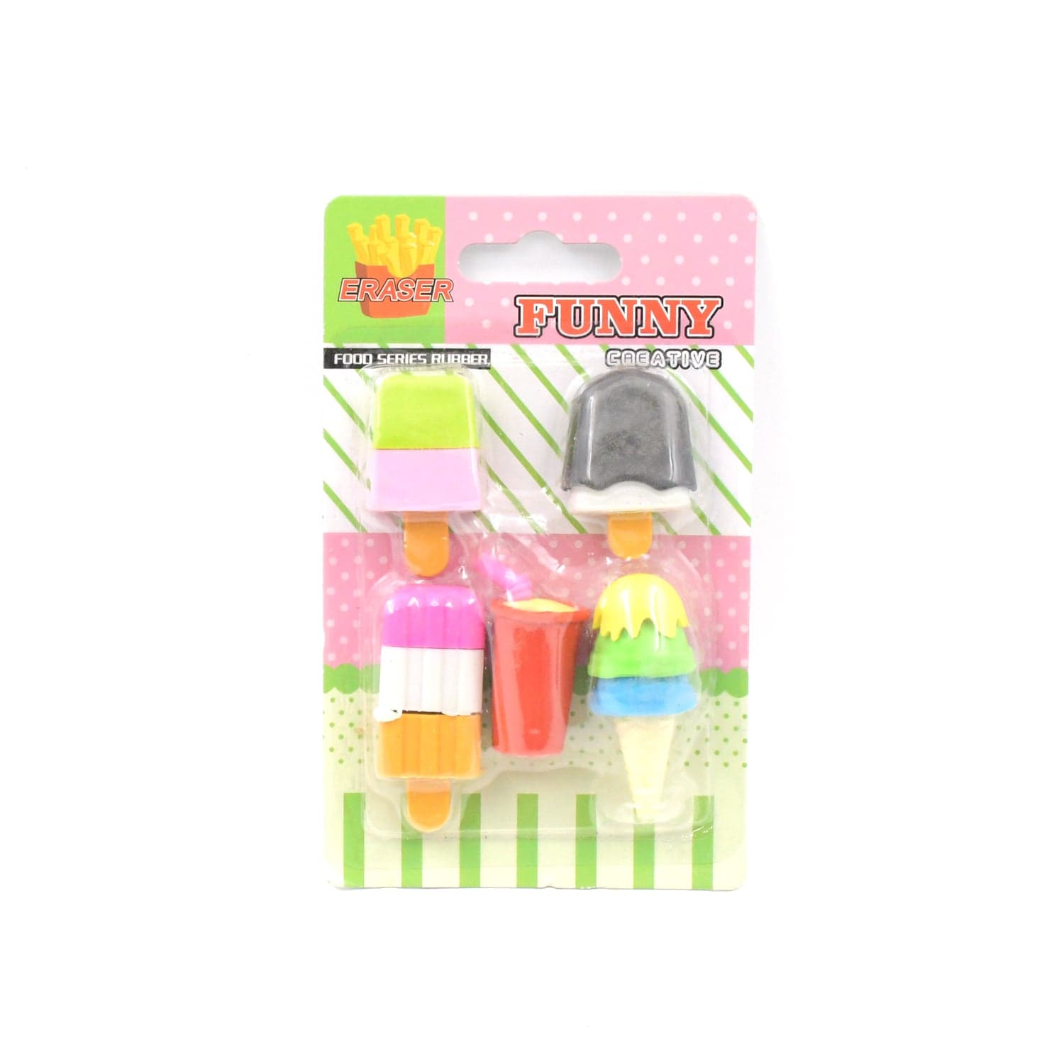 Mini Eraser Set for Kids (5 Pieces) - Fun Designs, Party Favors, School Prizes thumbnail 4