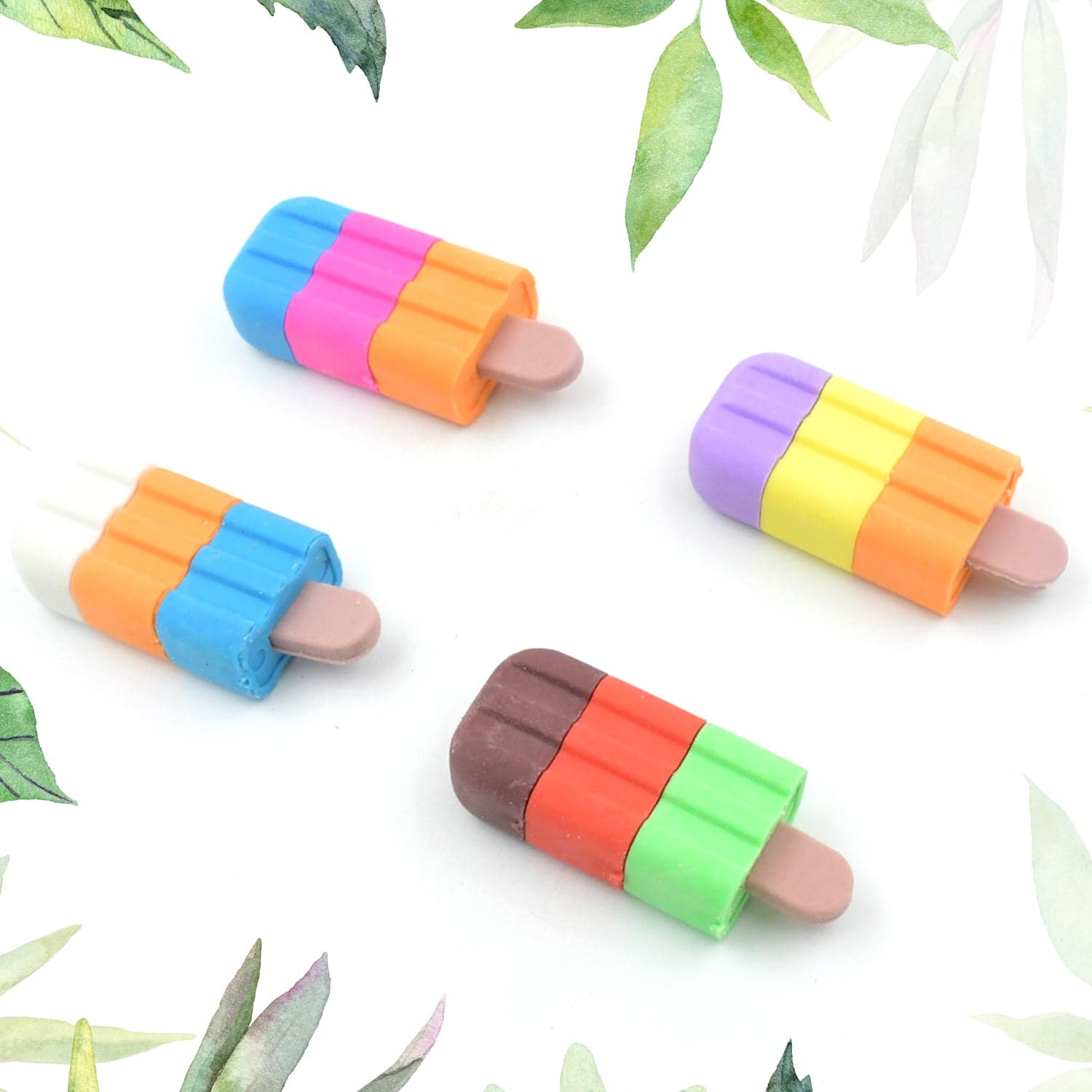 Ice Cream Shape Eraser For Girls & Boys 3D Eraser For School B'Day Return Gift Ice Cream Theme Shape Erasers Pencils Set For Kids Educational Stationary Kit thumbnail 3