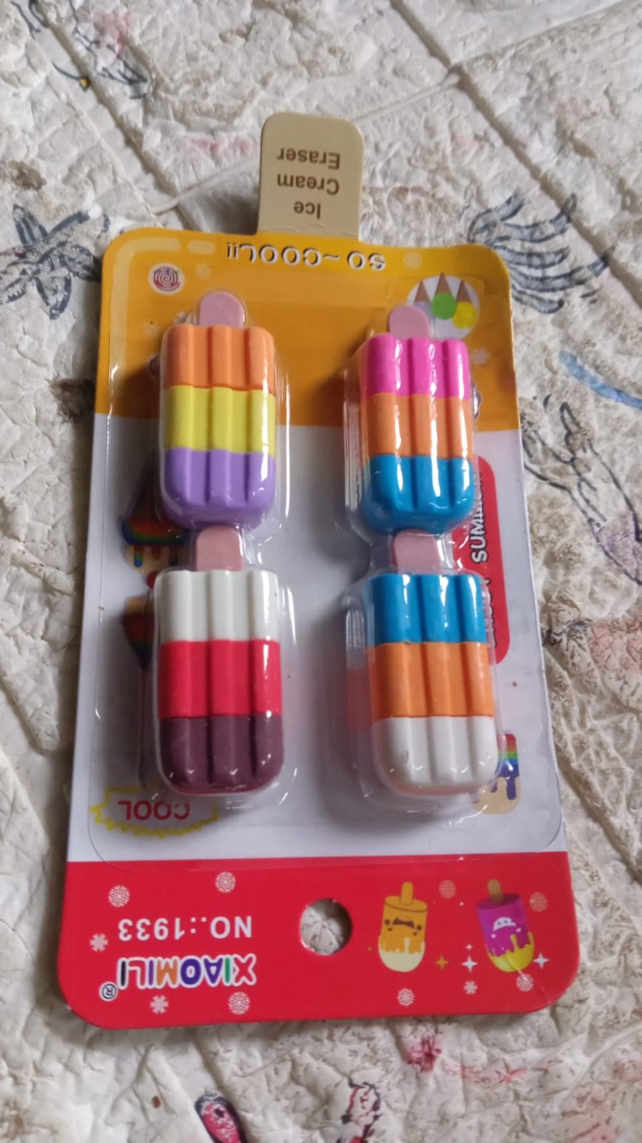 Ice Cream Shape Eraser For Girls & Boys 3D Eraser For School B'Day Return Gift Ice Cream Theme Shape Erasers Pencils Set For Kids Educational Stationary Kit thumbnail 7