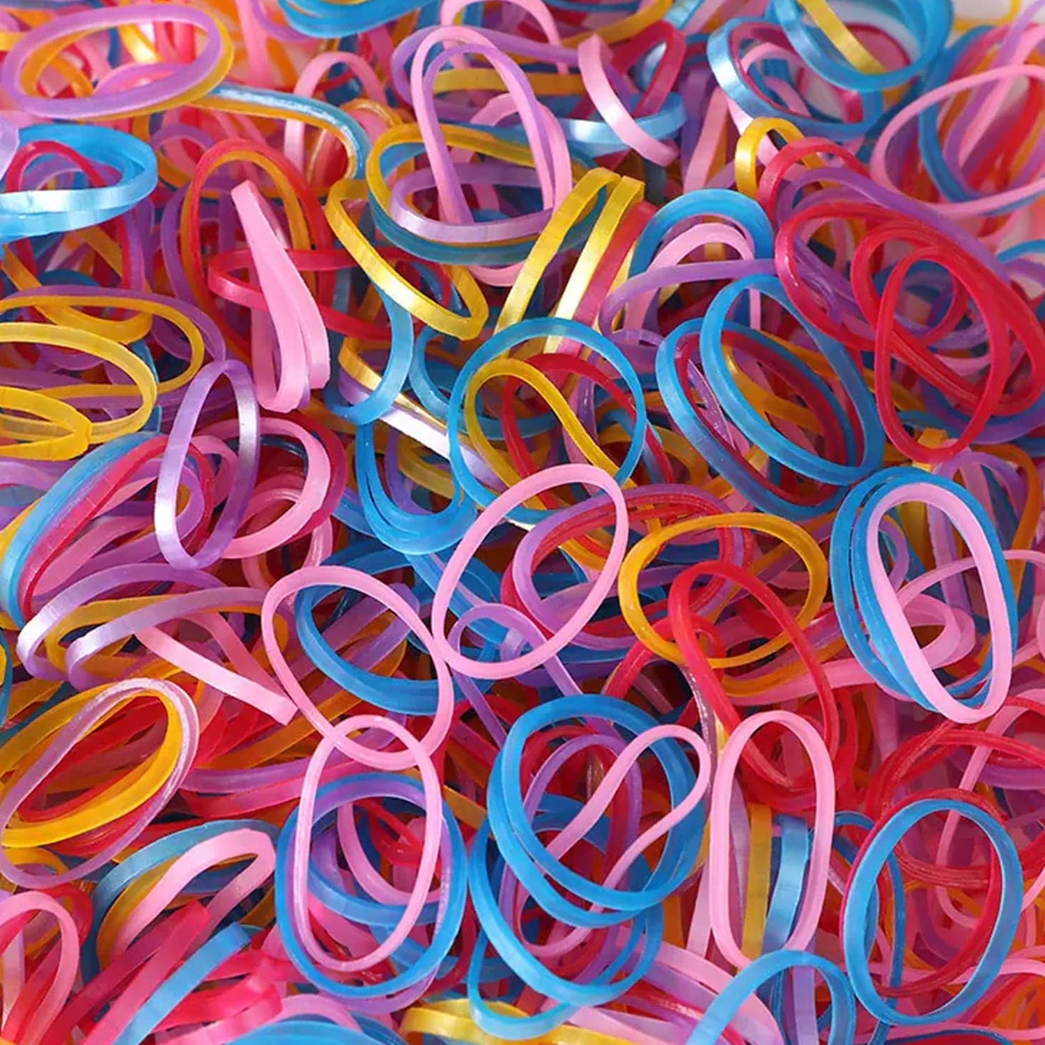 Multicolor Rubber Bands (Elastic & Reusable, Office & Home), Hair accessories thumbnail 1