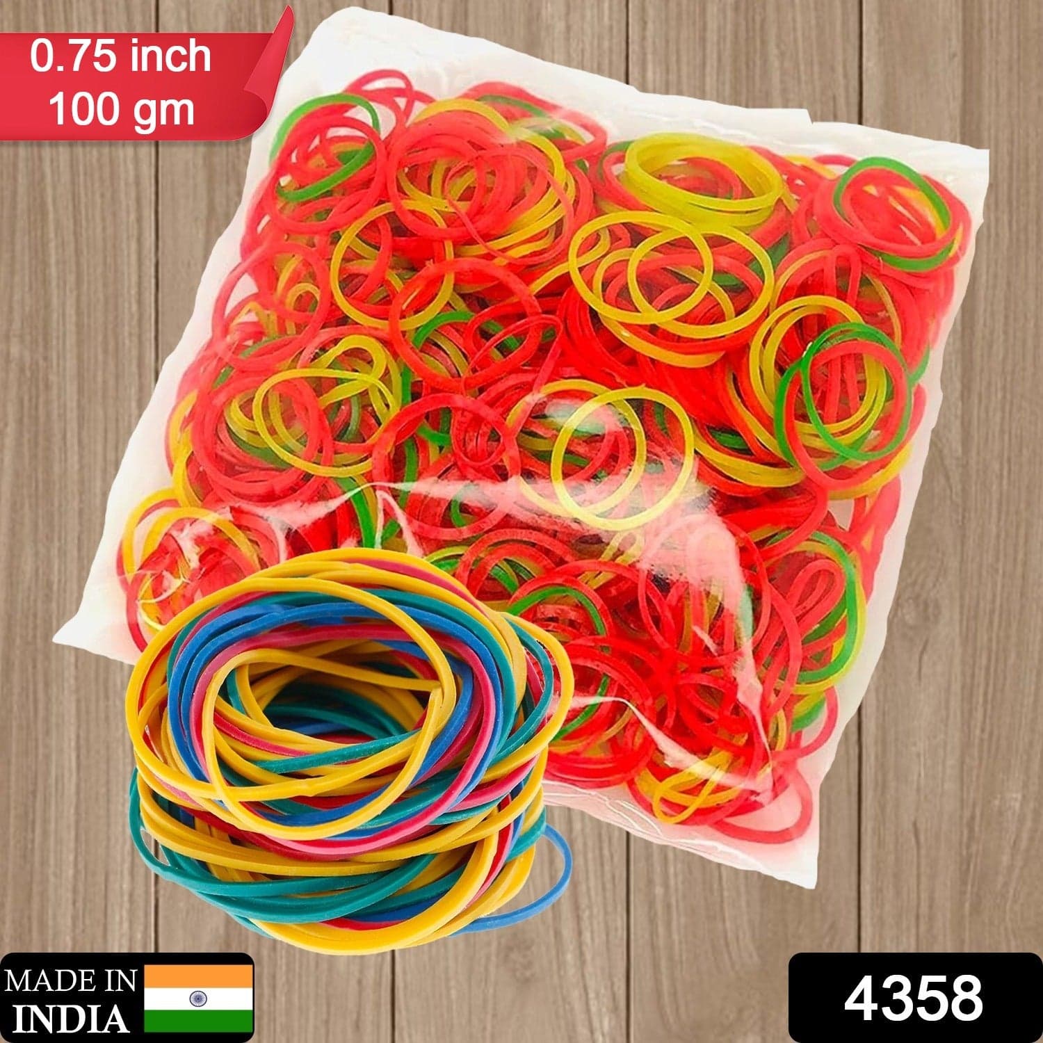 Multicolor Rubber Bands (Elastic & Reusable, Office & Home), Hair accessories thumbnail 2