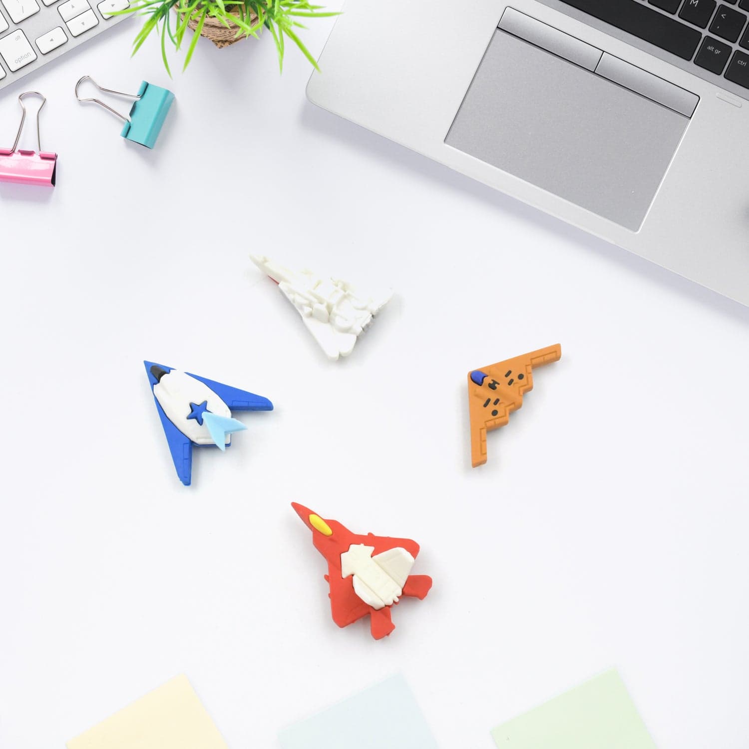 Fun Erasers for Kids: Gun & Plane Shapes (4-Pack, Gift Set) thumbnail 2
