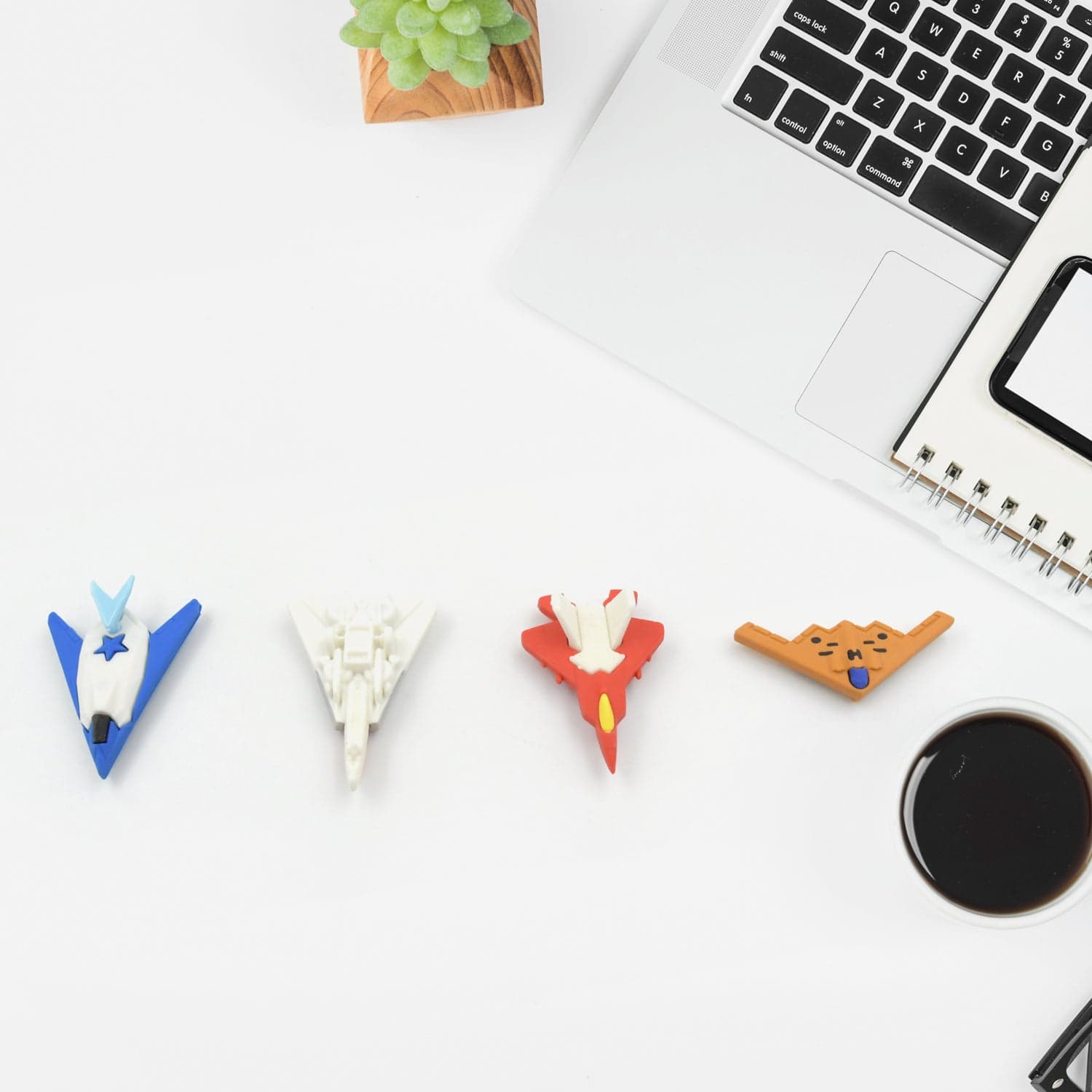 Fun Erasers for Kids: Gun & Plane Shapes (4-Pack, Gift Set) thumbnail 3