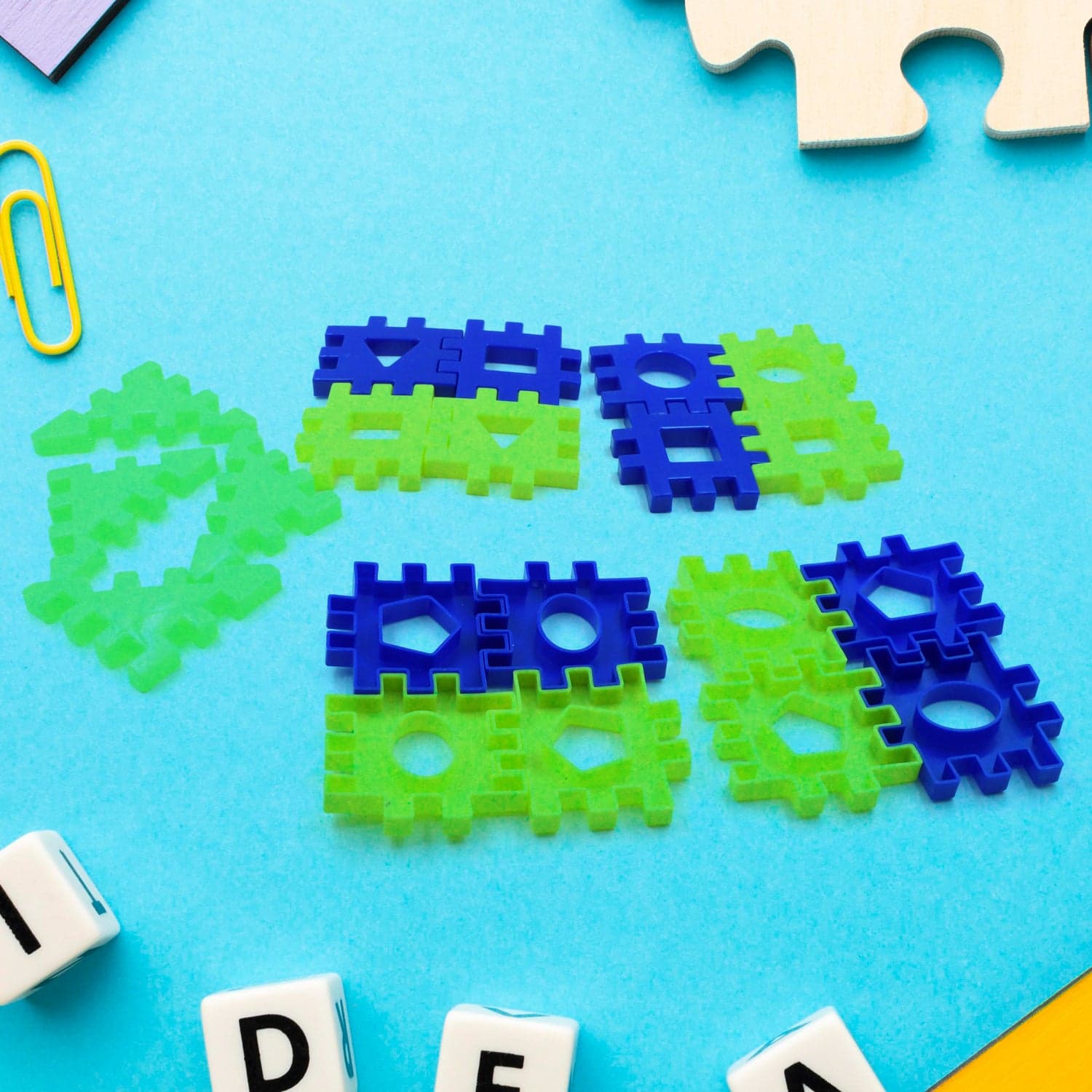 Multi-Color Educational Building Blocks Set For Kids Aged 3-12 - 4 Pc & 12 Pc Options thumbnail 5