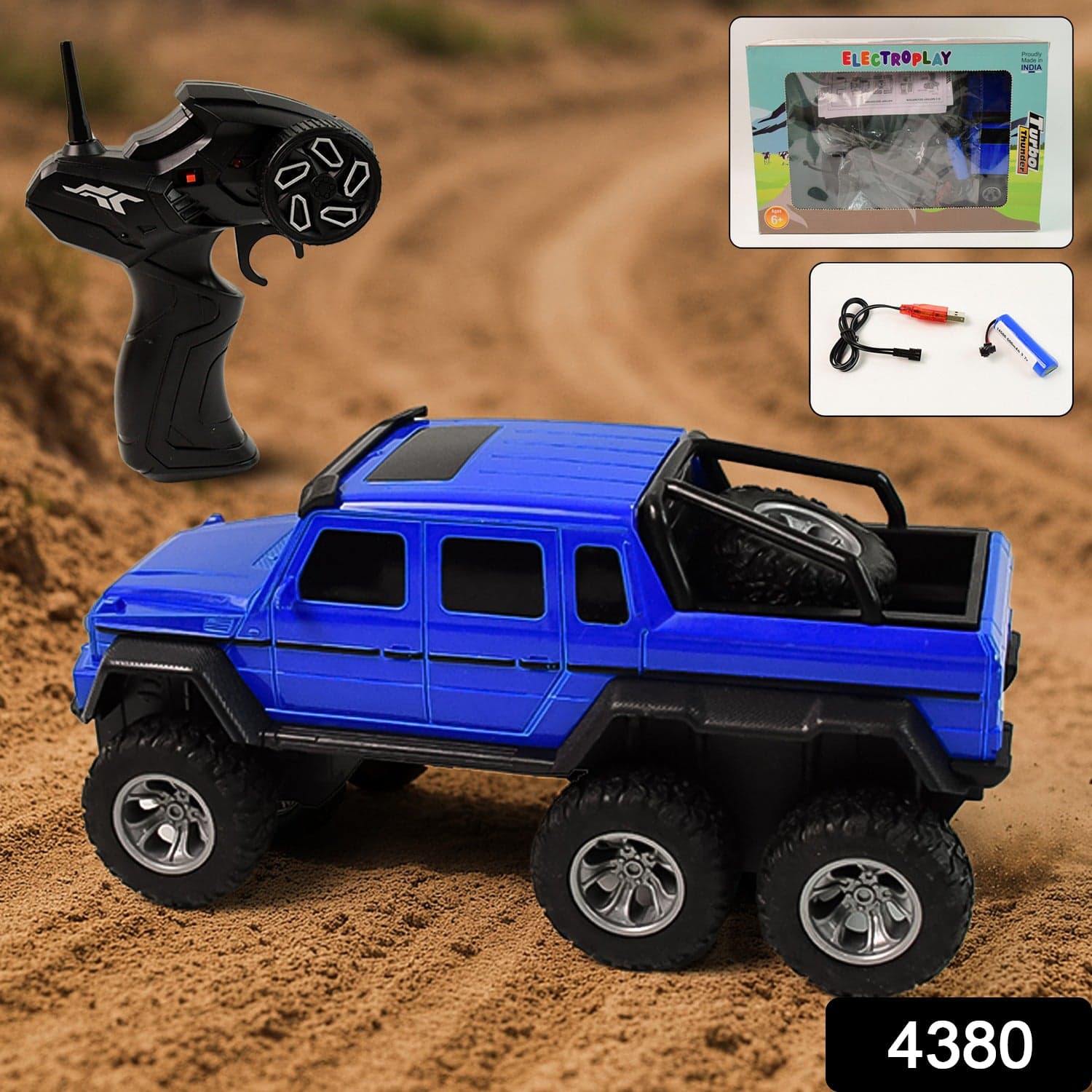 Electroplay 6-Wheel Drive Remote Control Off-road Car for Kids (1 Set) thumbnail 2