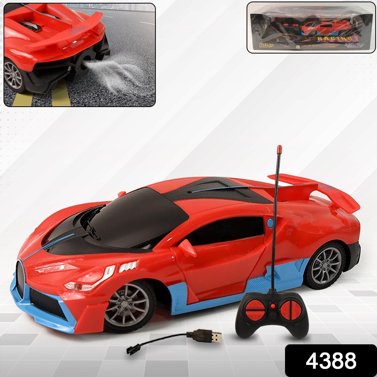 Electroplay High-Speed RC Sports Car with Spray Exhaust Effect (1 Set) thumbnail 2