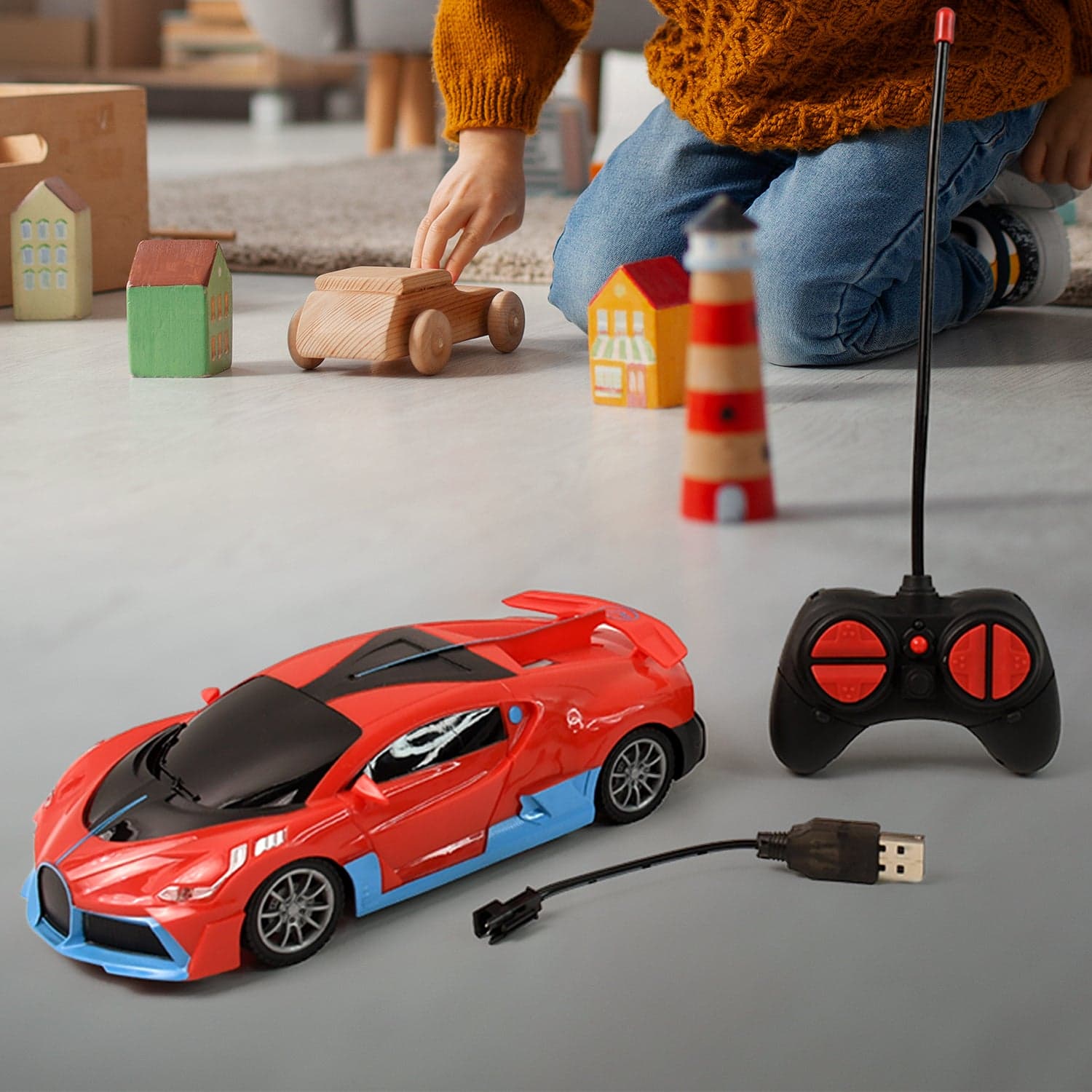 Electroplay High-Speed RC Sports Car with Spray Exhaust Effect (1 Set) thumbnail 3