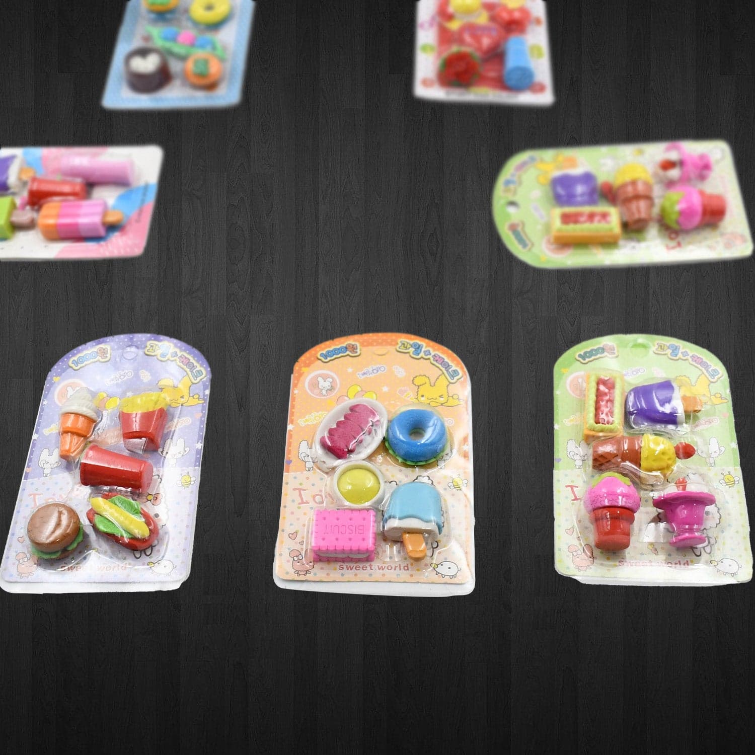 Mix Design Fancy Erasers Set Of Colorful & Stylish Erasers For Kids thumbnail 4
