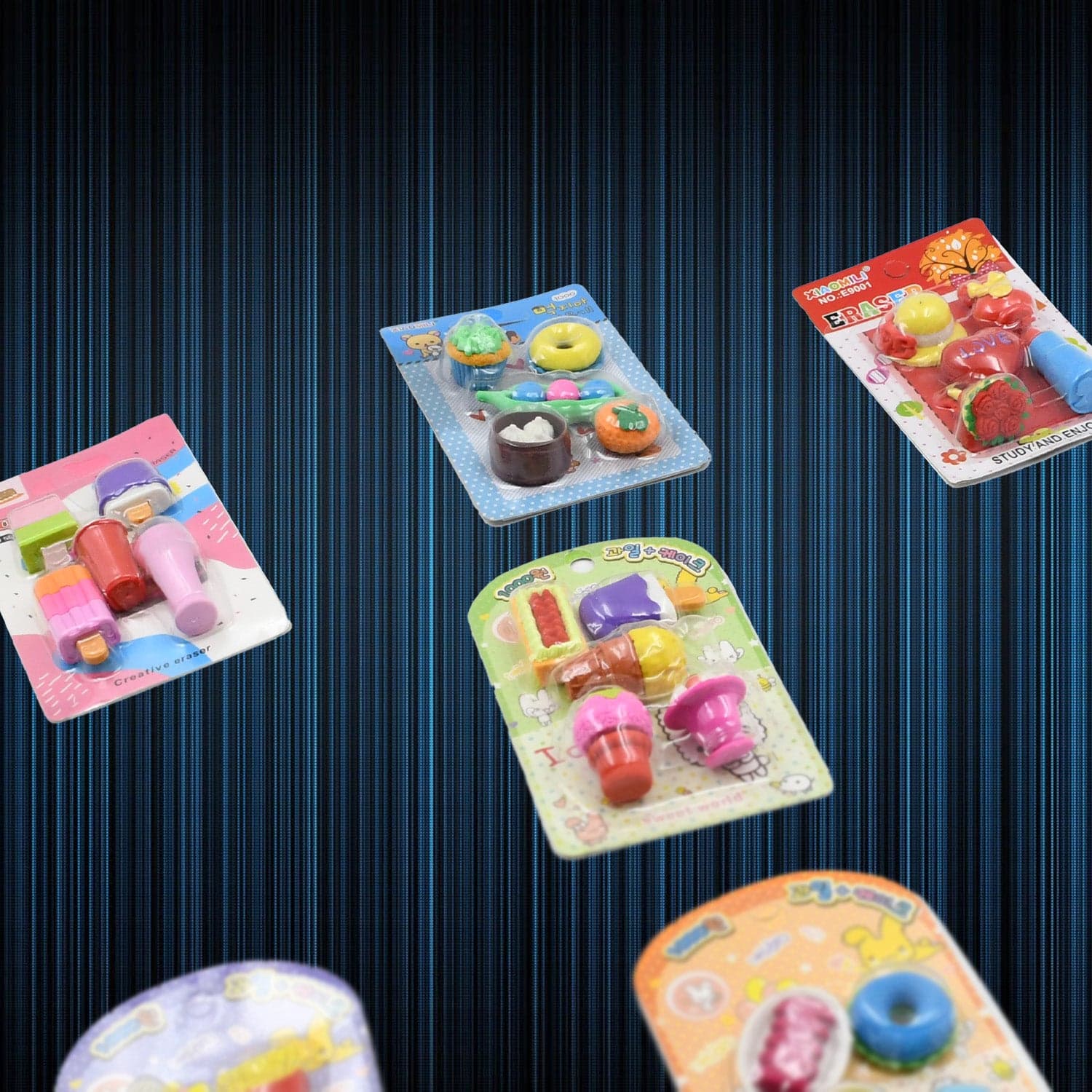Mix Design Fancy Erasers Set Of Colorful & Stylish Erasers For Kids thumbnail 5