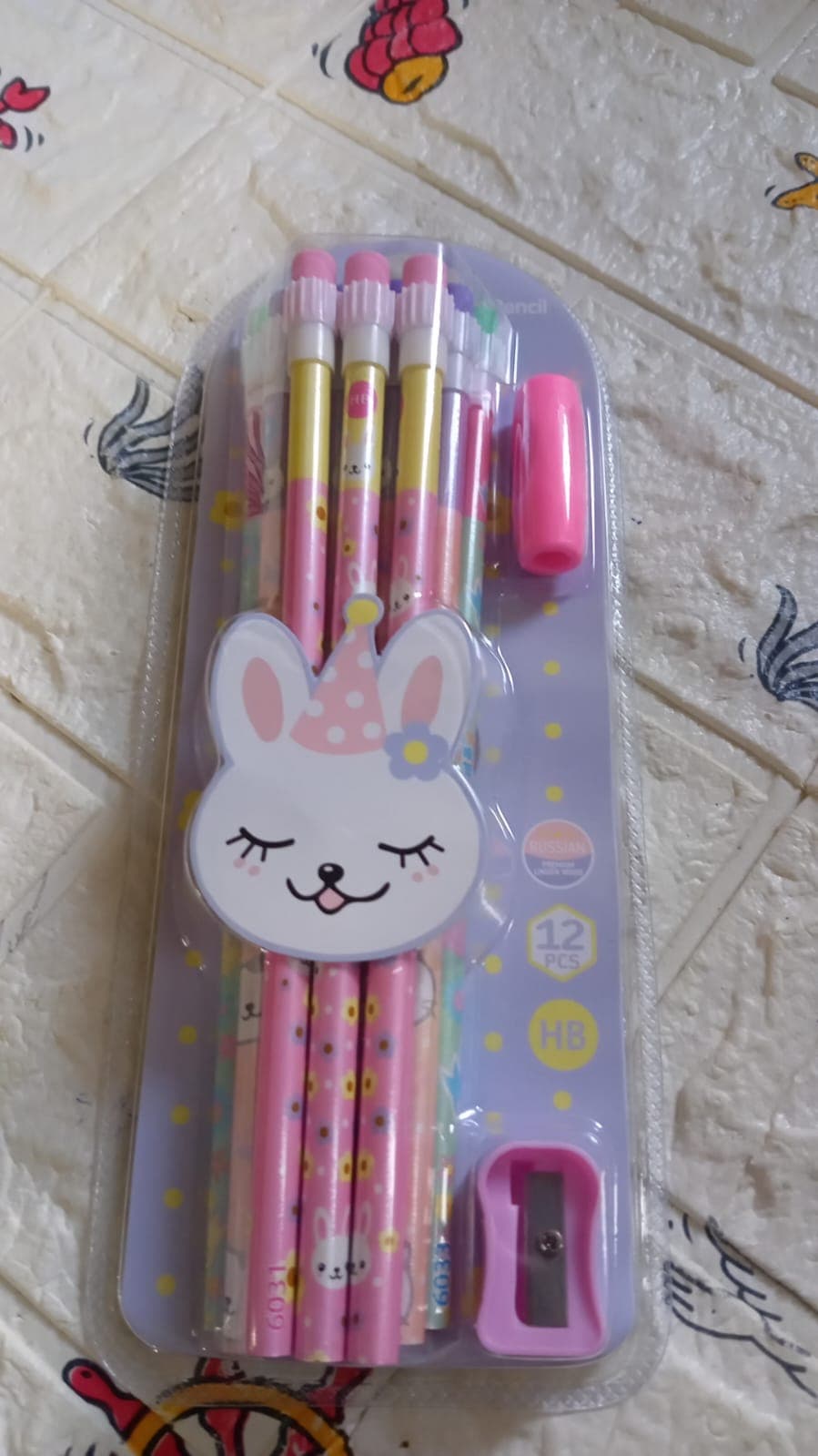 Cute Rabbit Bear Drawing Graphite Writing Pencil Set With Pencil Sharpener & Eraser thumbnail 9