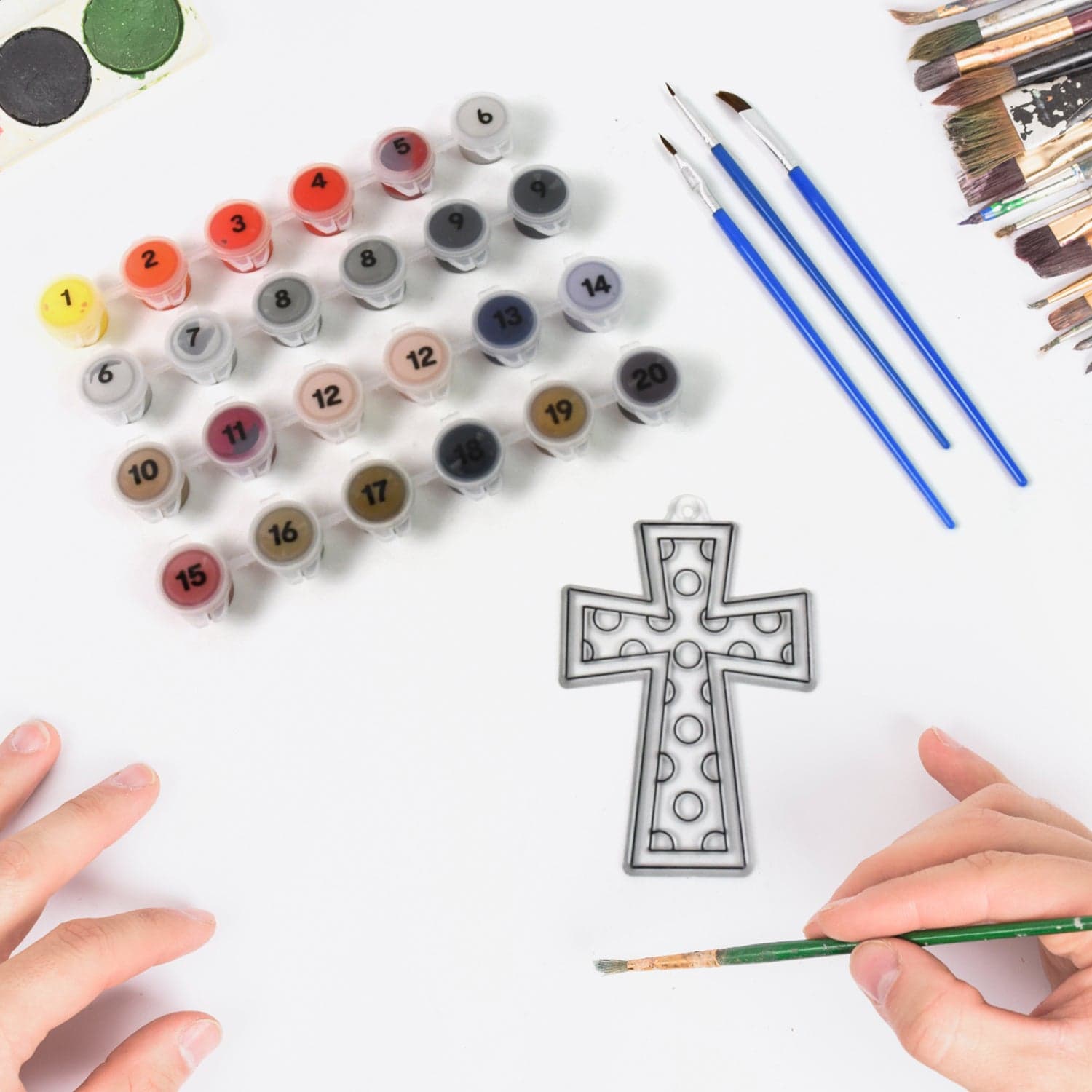 Paint by Number Kits 2 Set 20 Number Color, 6 paint brushes (2 Set) thumbnail 4