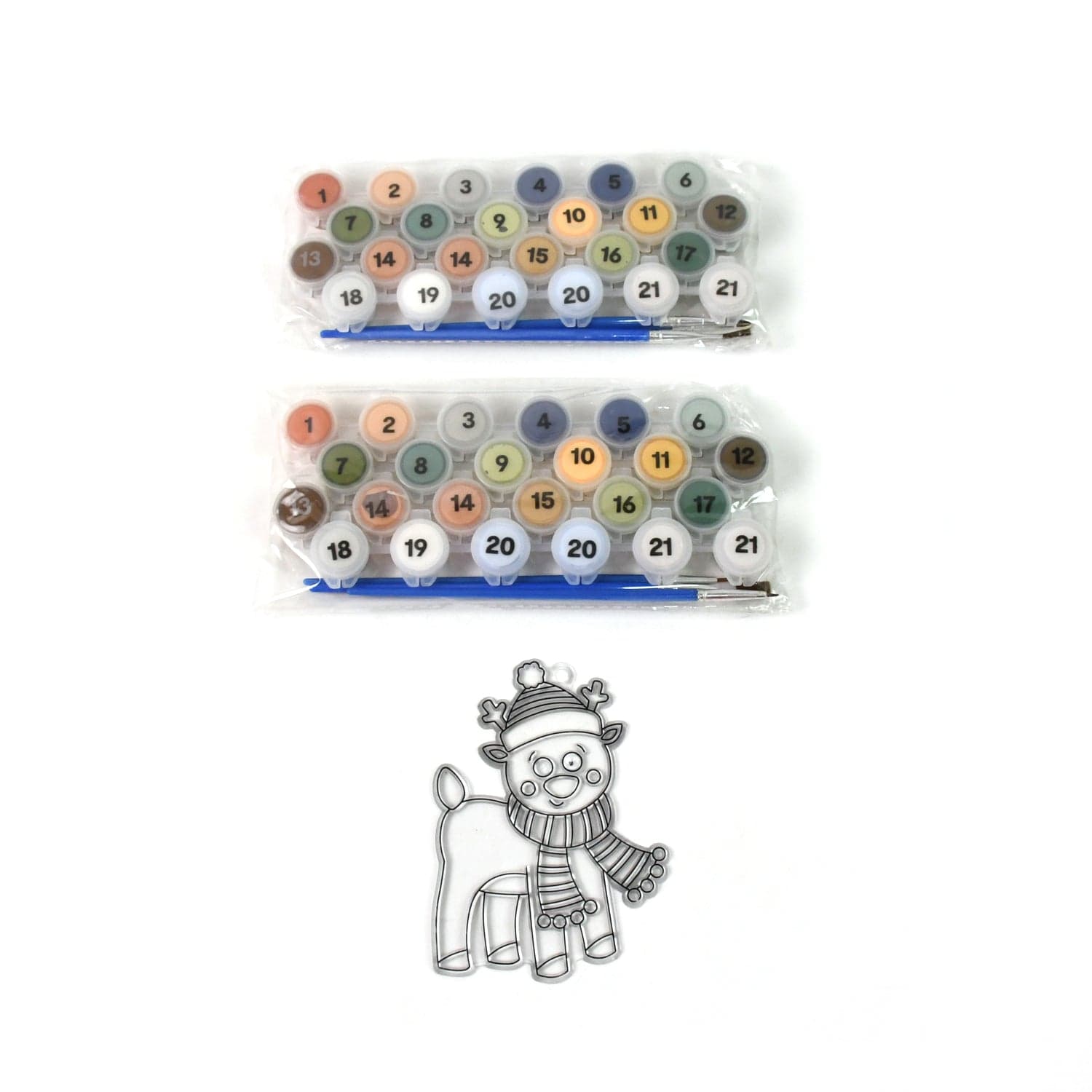 Paint by Number Kits 2 Set 21 Number Color, 6 paint brushes (2 Set) thumbnail 5
