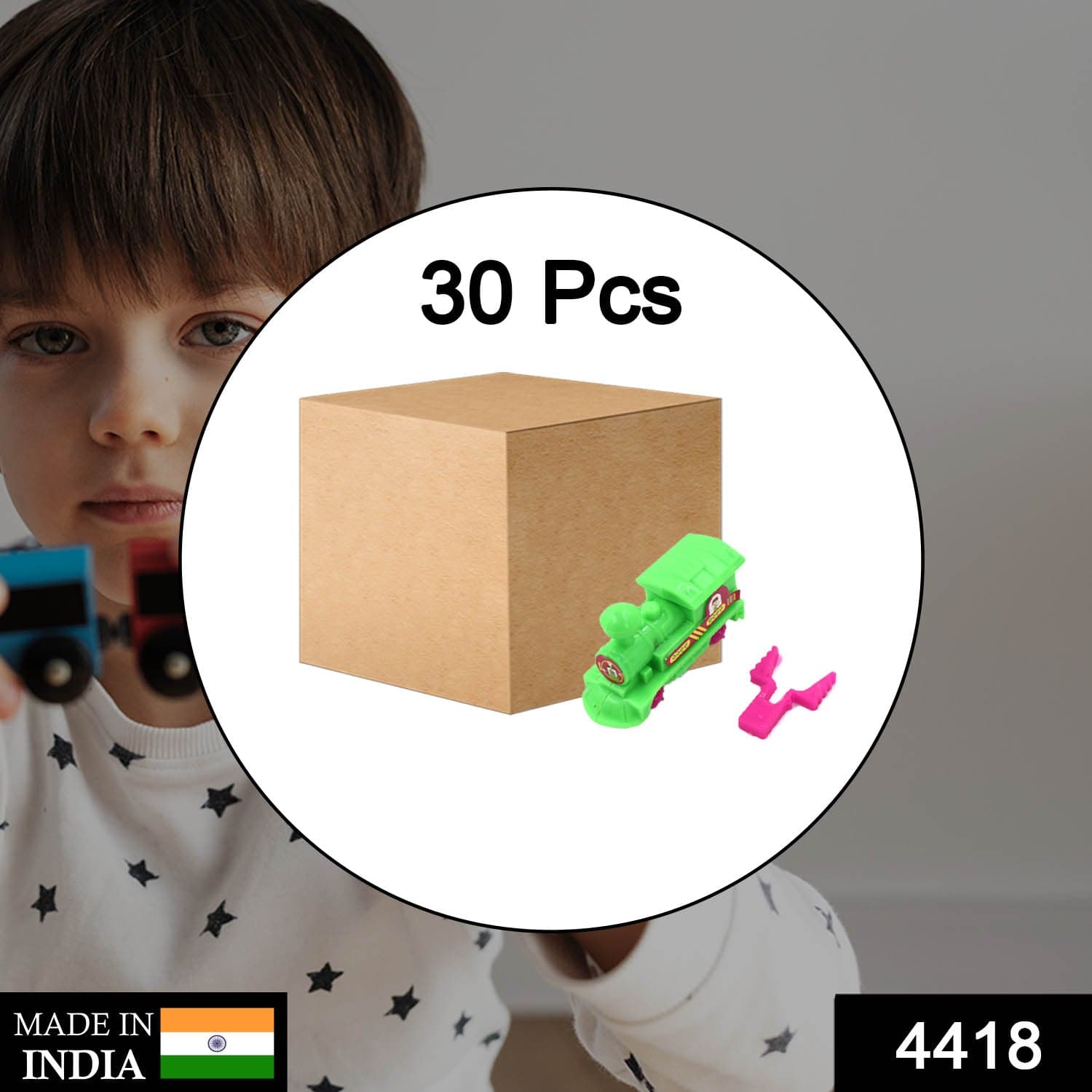 30pc Pull Along Back train Friction Power Toy Vehicle Push and Go Crawling Toys Baby thumbnail 2