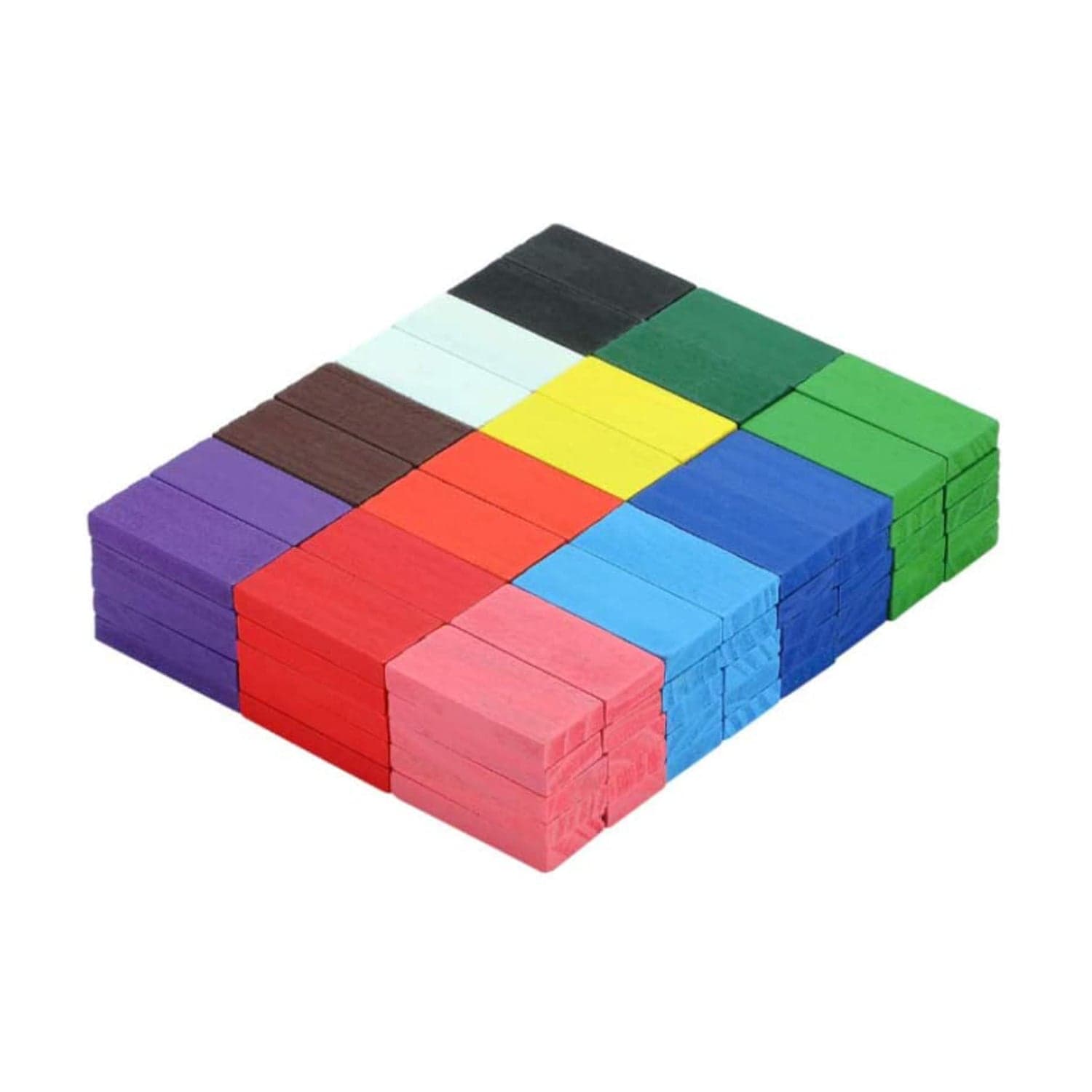 120Pc Dominoes Blocks Set Multicolor Wooden Toy Building Indoor Game Toy. thumbnail 4