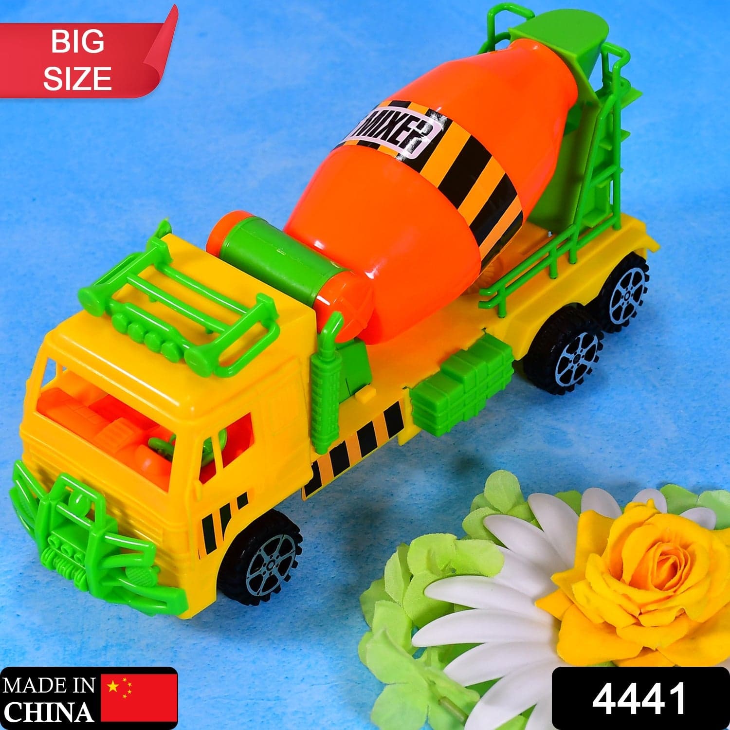 Cement Mixer Truck Pushback Toy For kids thumbnail 2