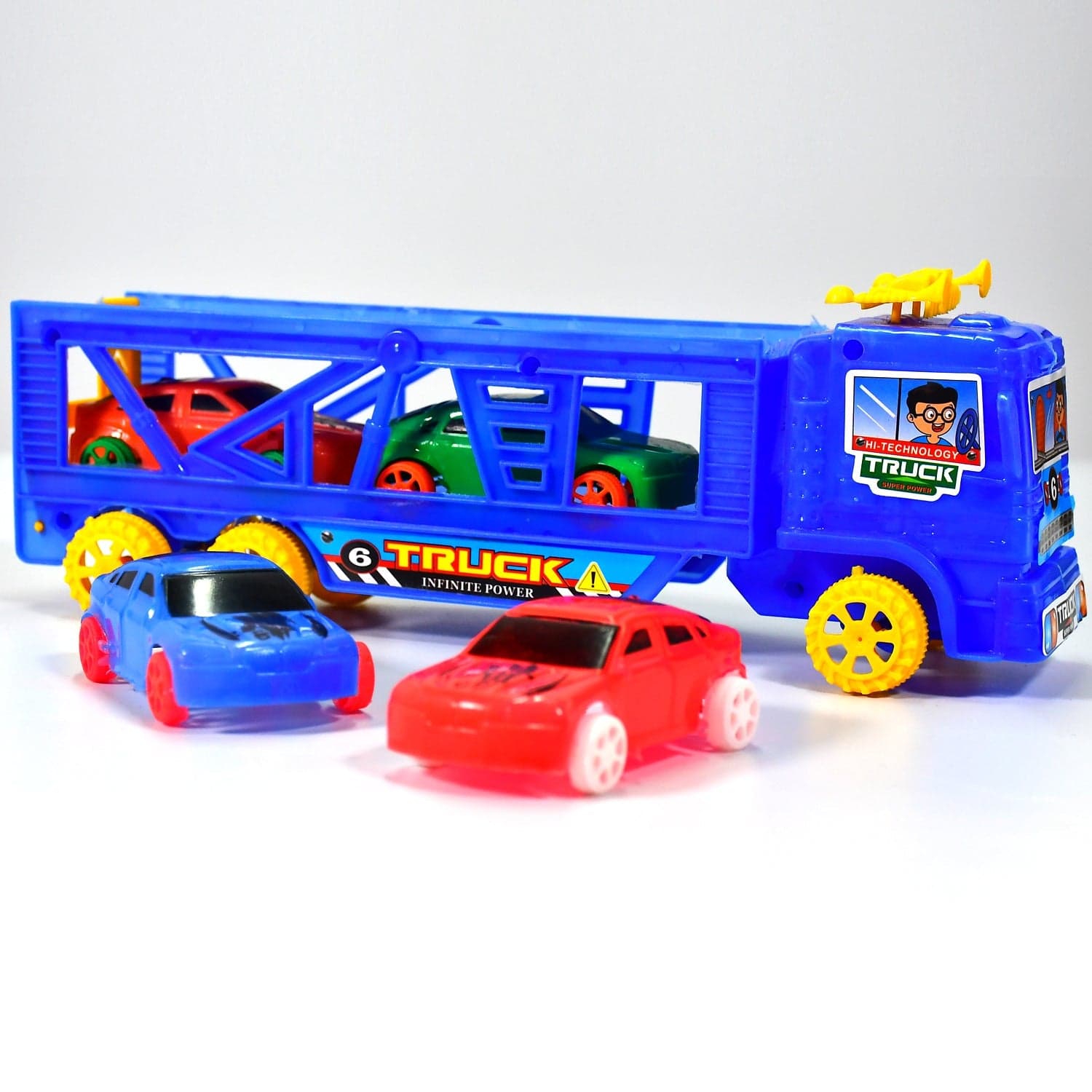 Toy Set Truck with 4 Mini Cars Toy Vehicles for Children thumbnail 7