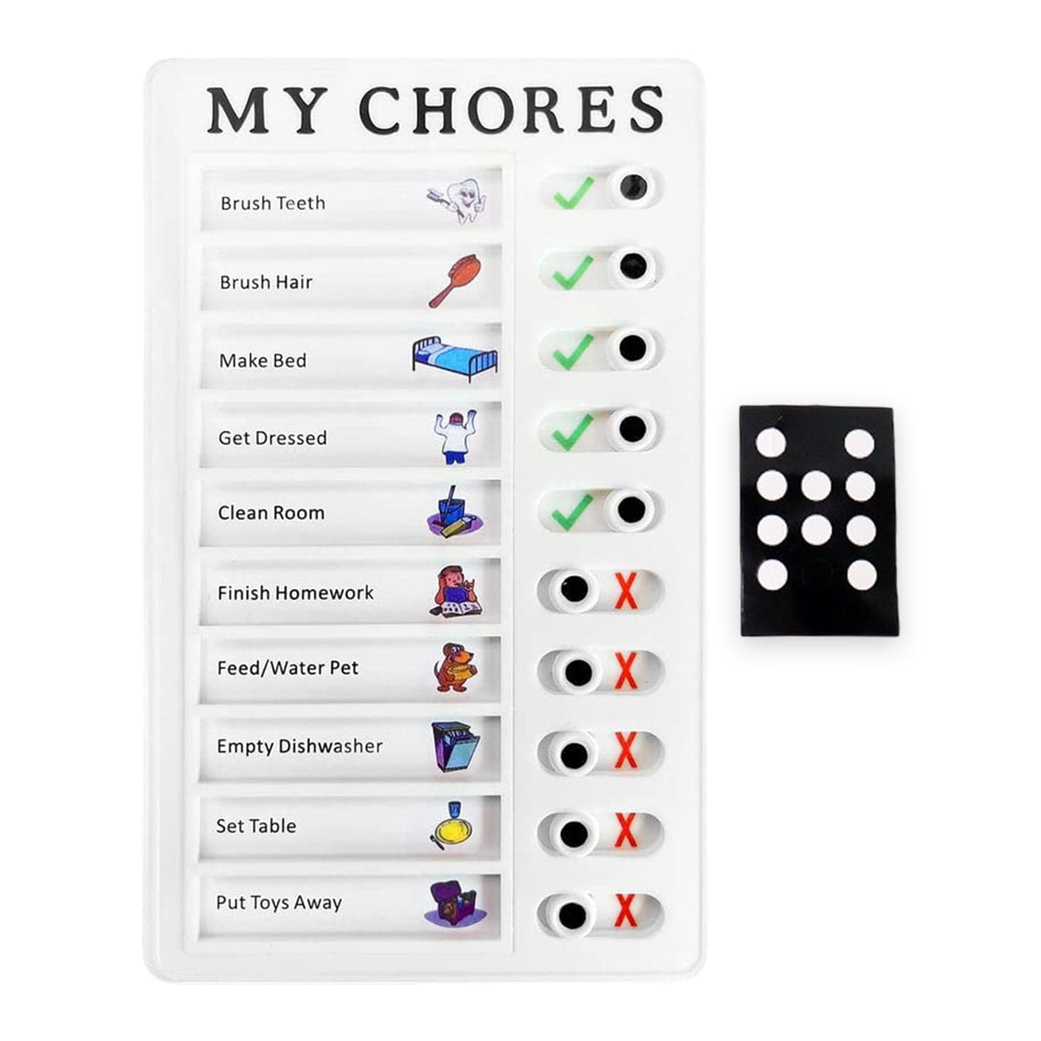 Portable My Chores Home Note Board Management Planning Memo Boards Reminding Time. (Size :- 20x12Cm) thumbnail 5