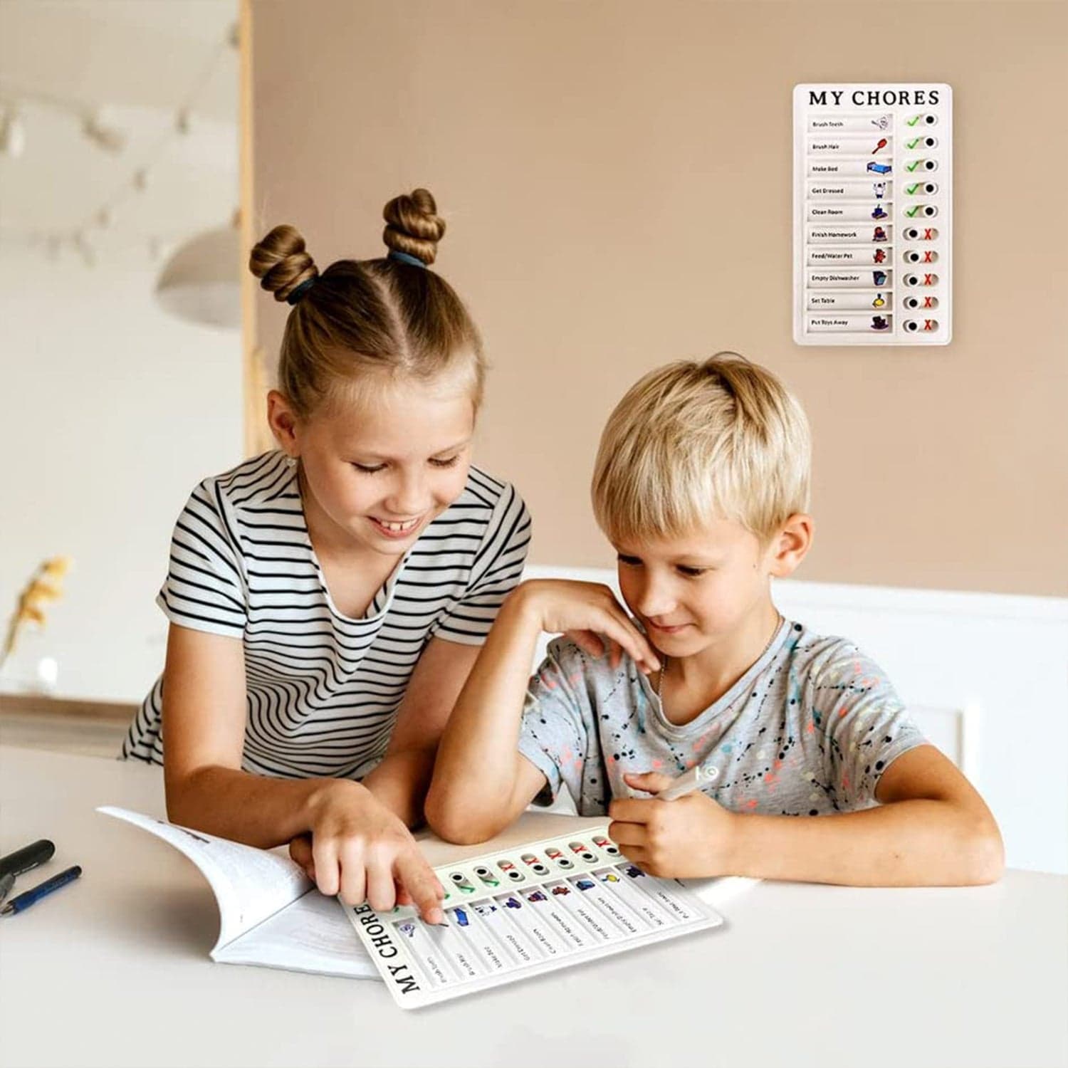Portable My Chores Home Note Board Management Planning Memo Boards Reminding Time. (Size :- 20x12Cm) thumbnail 7