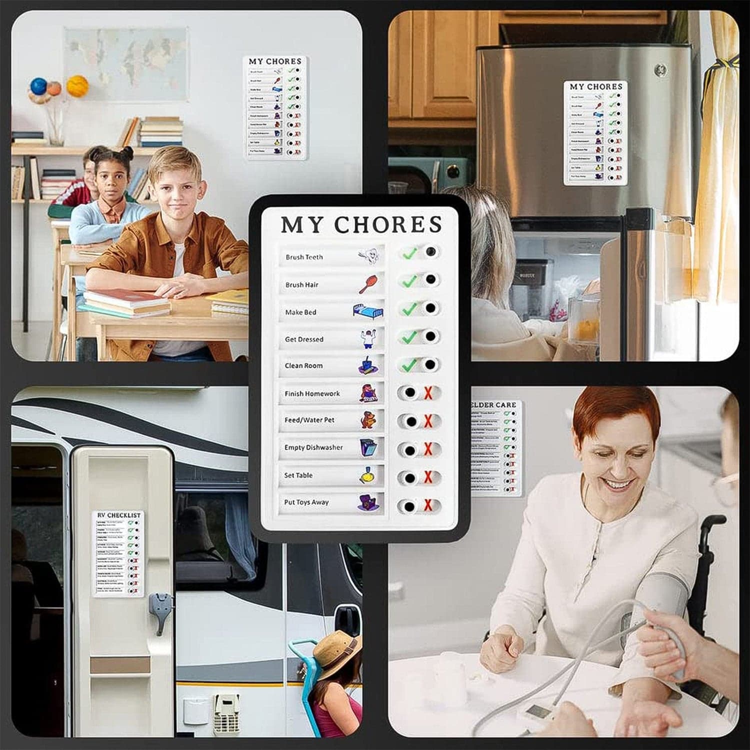 Portable My Chores Home Note Board Management Planning Memo Boards Reminding Time. (Size :- 20x12Cm) thumbnail 8