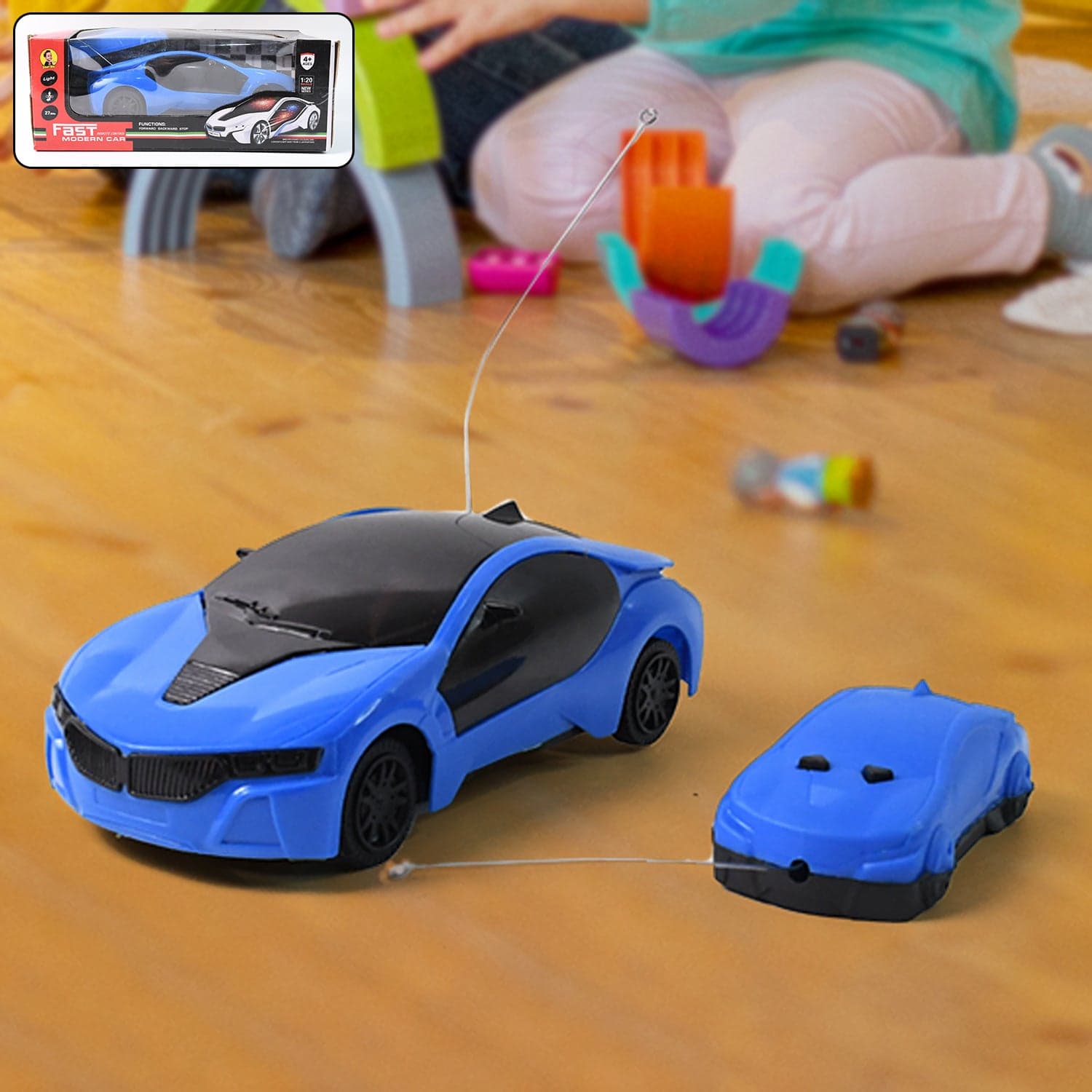 Remote Control Fast Modern Racing Car 3D Light with Go Forward And Backward thumbnail 1