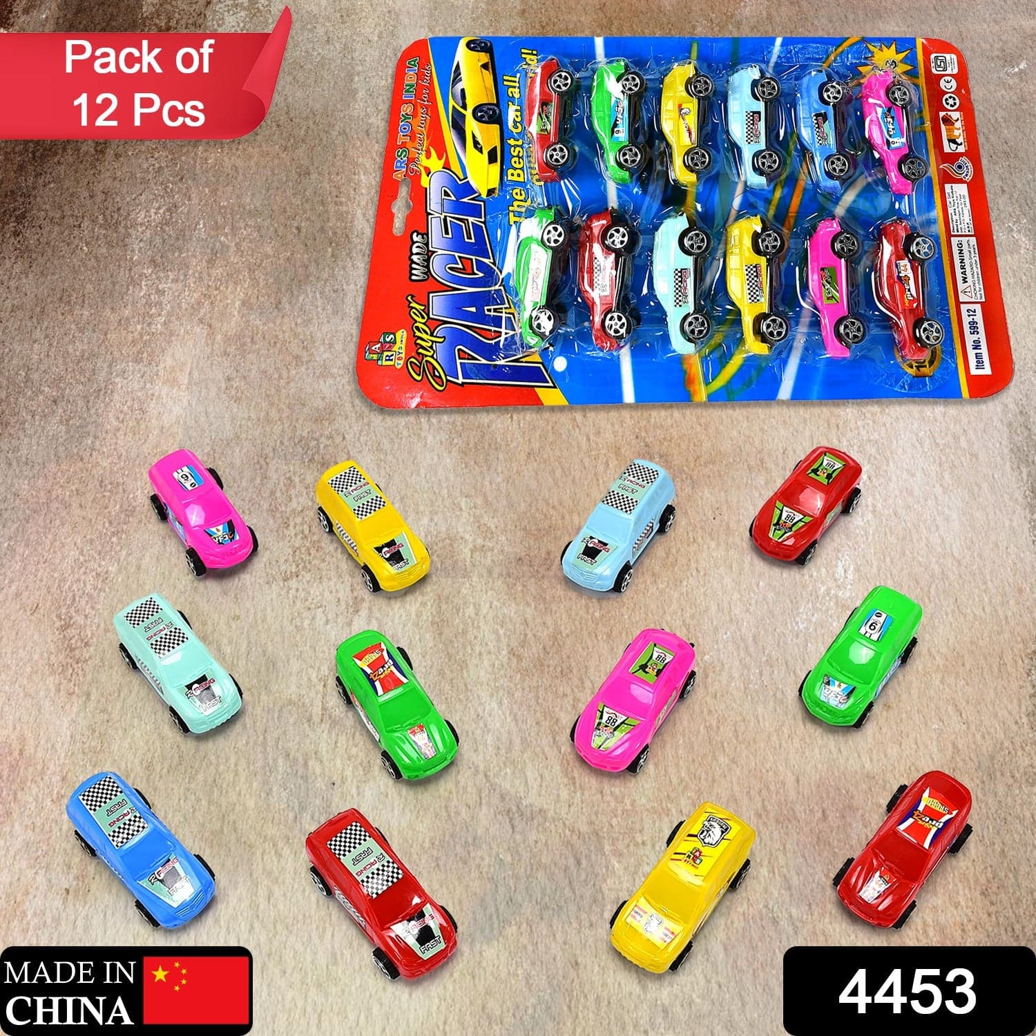 Super City Car Racer Toy For Boys and Girls Pull Push Vehicle Car (Set Of 12Pcs) (Multicolor) thumbnail 3