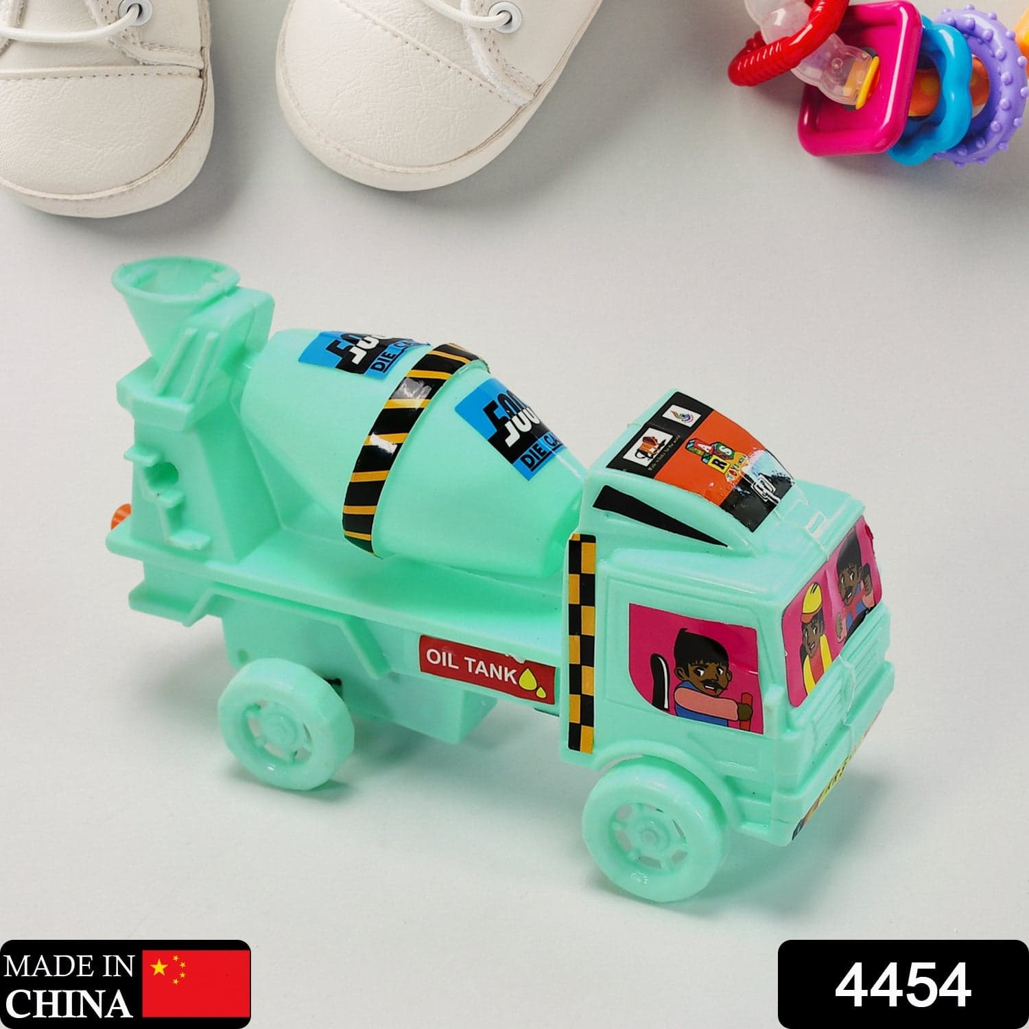 Big Size Heavy Duty Rotating Cement Mixer Dumper Truck Toys for Kids Toddlers Boys and Girls - Construction Toy Friction Vehicle Toy thumbnail 2