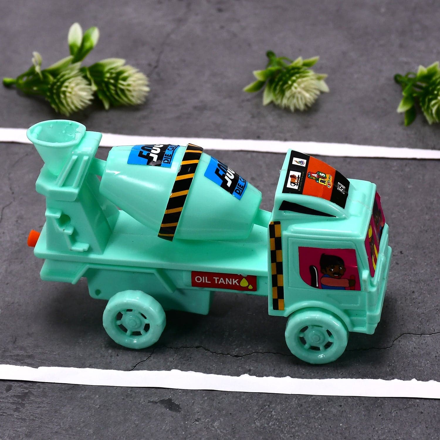 Big Size Heavy Duty Rotating Cement Mixer Dumper Truck Toys for Kids Toddlers Boys and Girls - Construction Toy Friction Vehicle Toy thumbnail 7