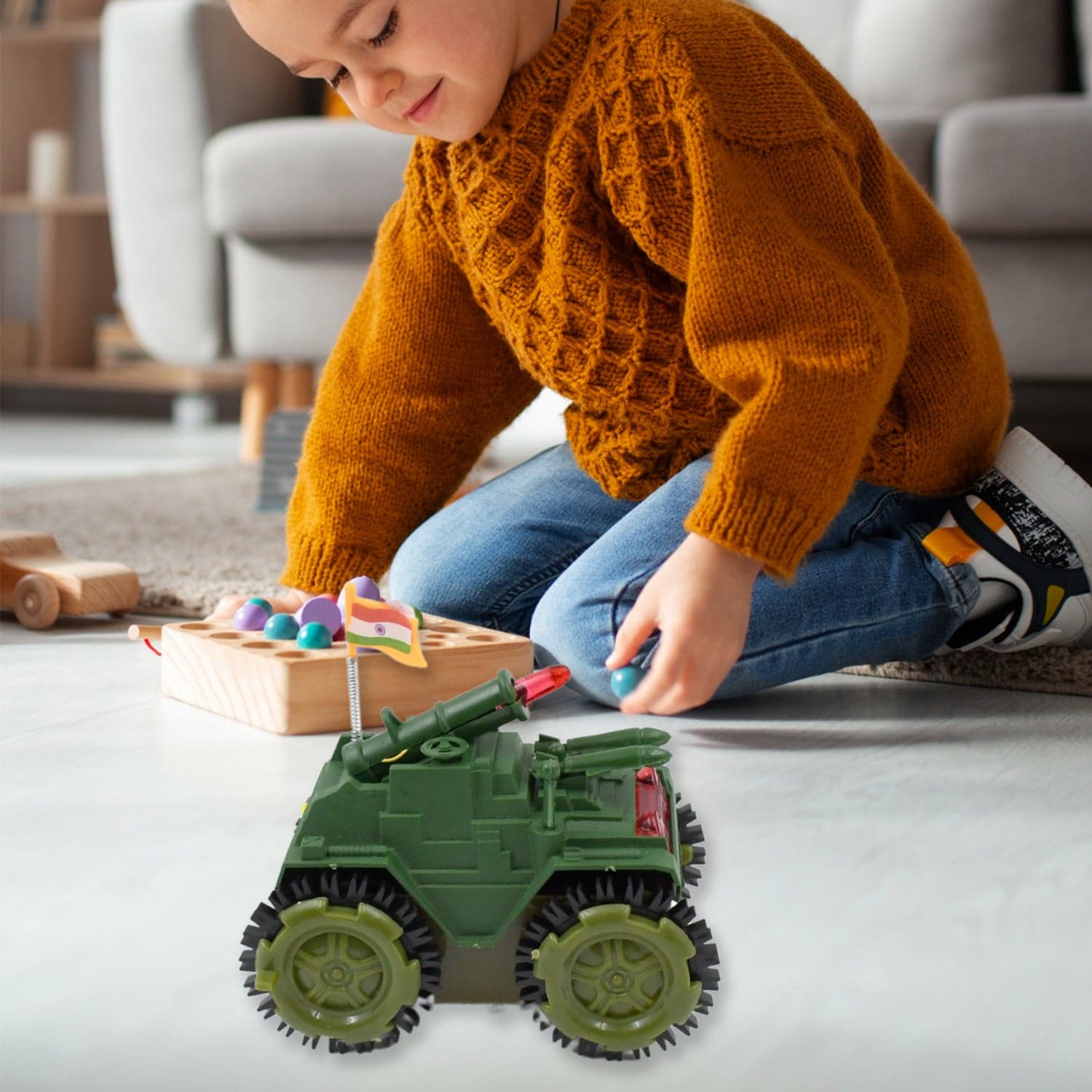 Children's Joy Tumbling Tank Toy Car thumbnail 4
