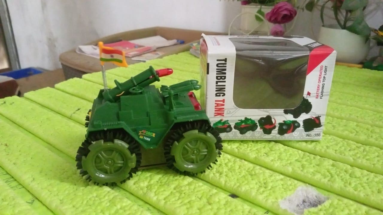 Children's Joy Tumbling Tank Toy Car thumbnail 7