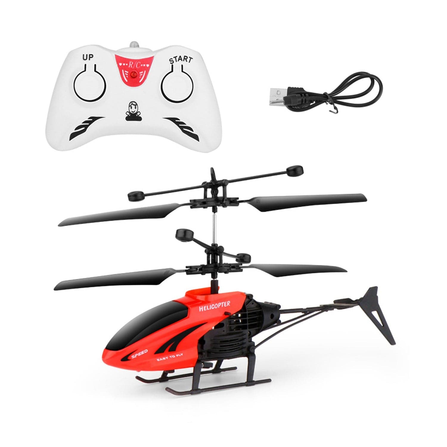 Remote Control Helicopter with USB Chargeable Cable for Boy and Girl Children (Pack of 1) thumbnail 1