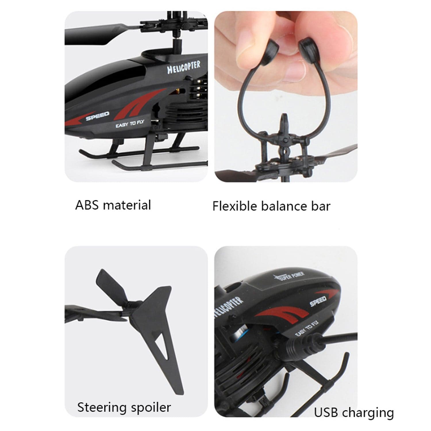 Remote Control Helicopter with USB Chargeable Cable for Boy and Girl Children (Pack of 1) thumbnail 12