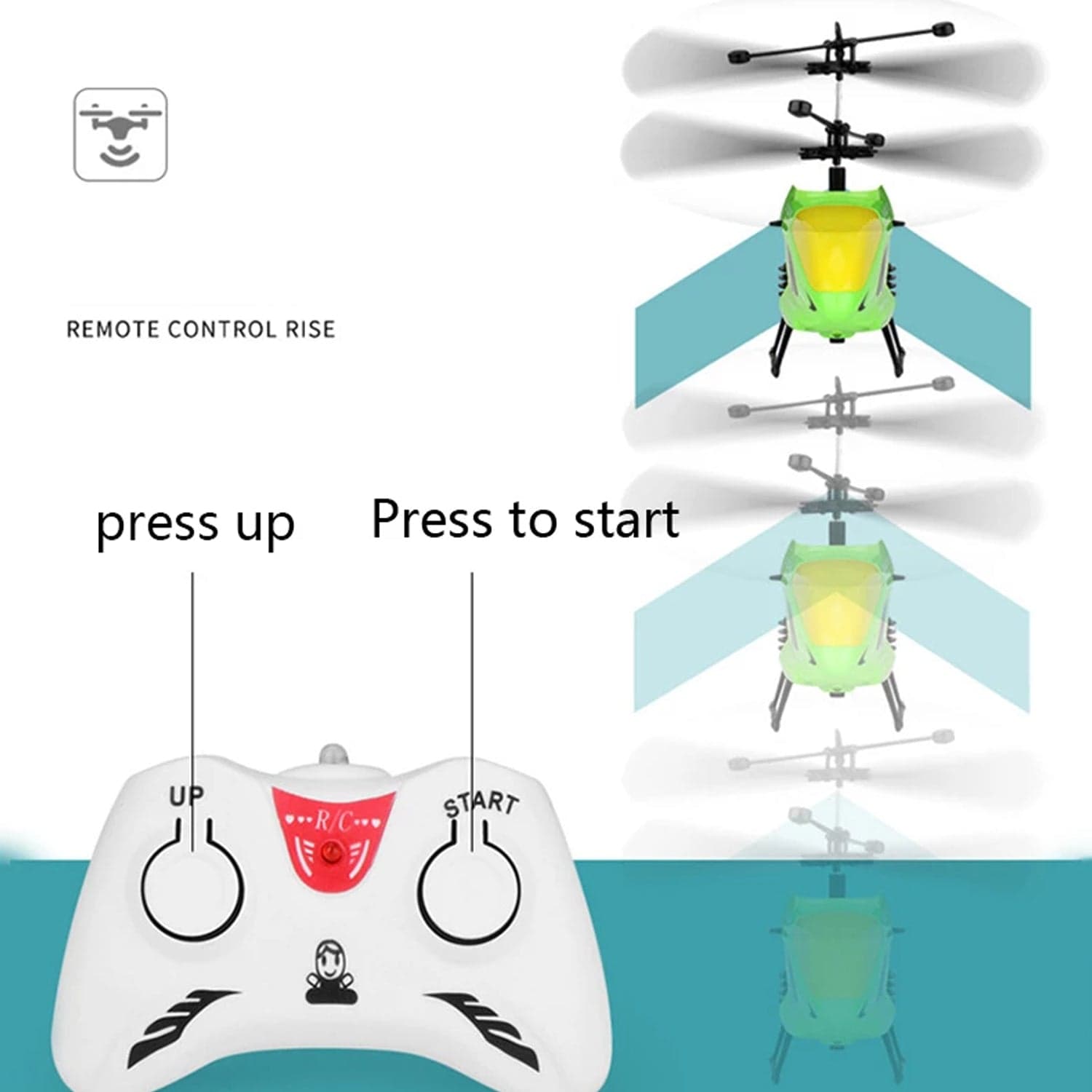 Remote Control Helicopter with USB Chargeable Cable for Boy and Girl Children (Pack of 1) thumbnail 13