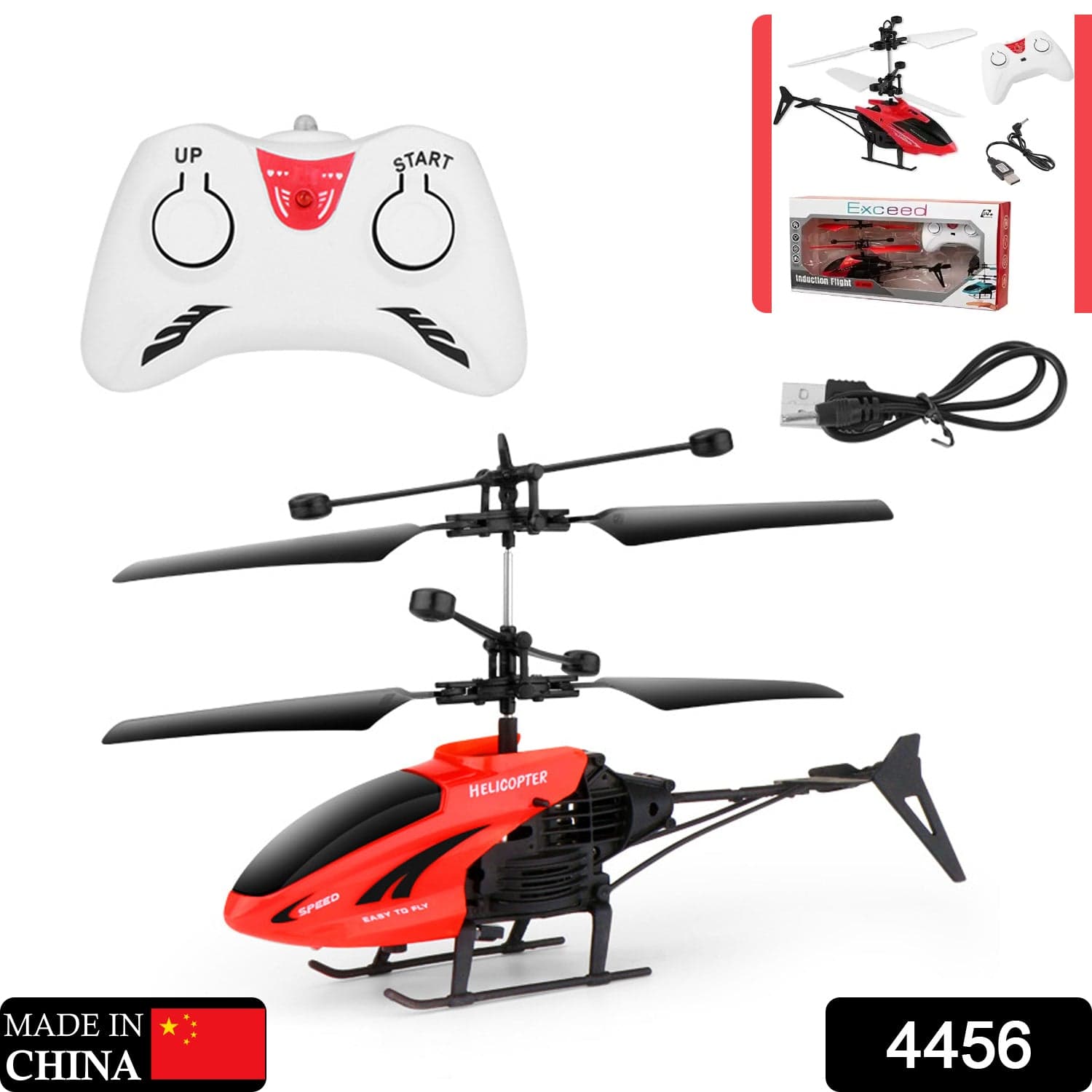 Remote Control Helicopter with USB Chargeable Cable for Boy and Girl Children (Pack of 1) thumbnail 2