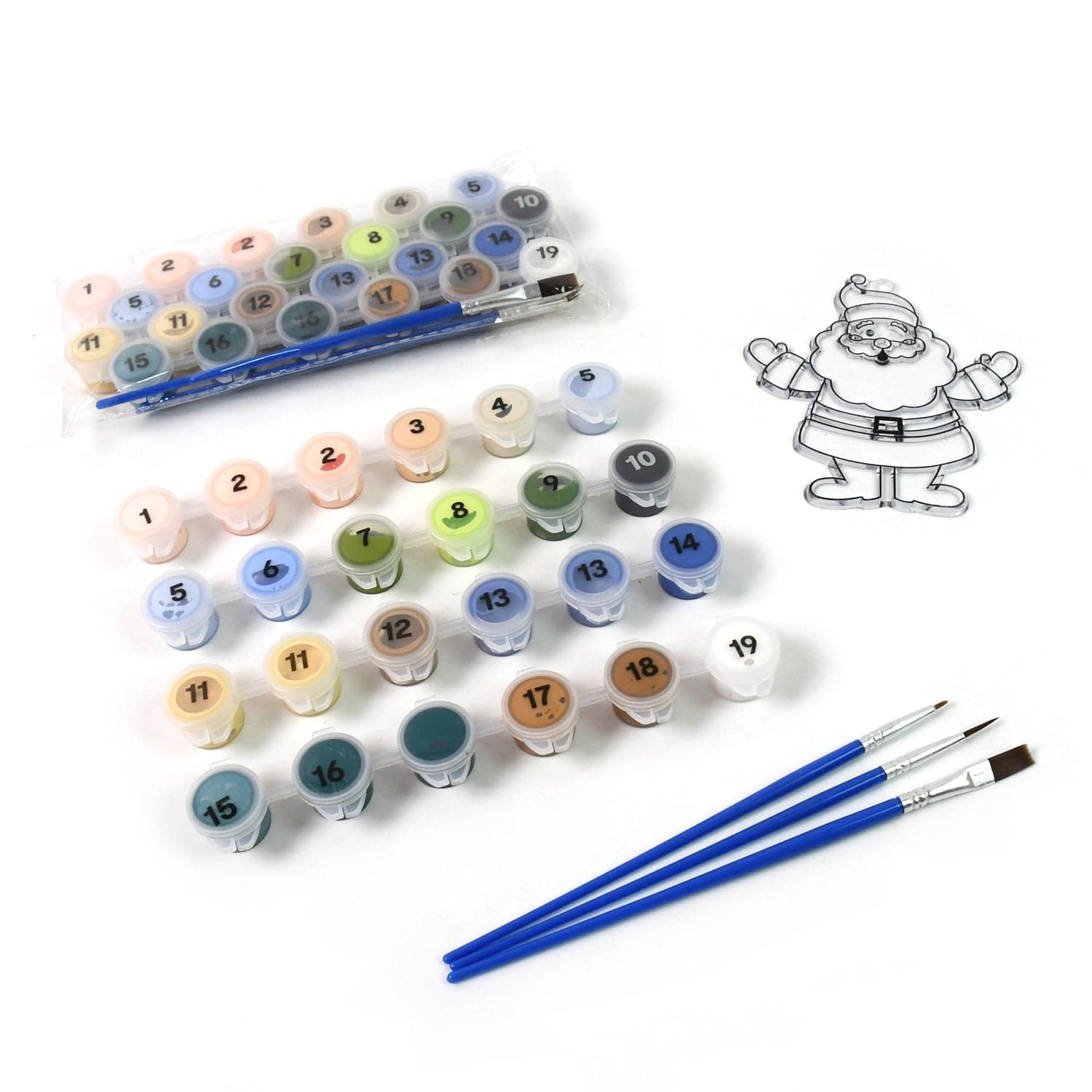 Paint by Number Kits 2 Set 19 Number Color, 6 paint brushes (2 Set) thumbnail 5