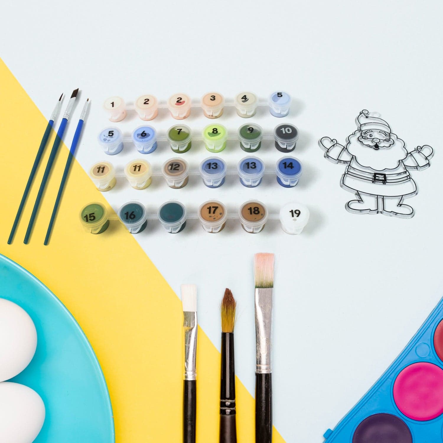 Paint by Number Kits 2 Set 19 Number Color, 6 paint brushes (2 Set) thumbnail 6