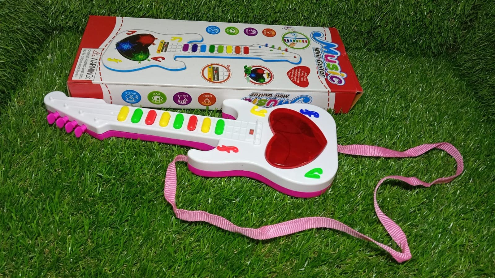 Battery Operated Musical Instruments Mini Guitar Toys and Light for 3+Years Old Kids. thumbnail 10