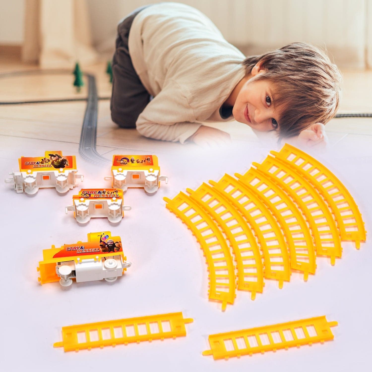 Kids High-Speed Battery Operated Train Set thumbnail 1
