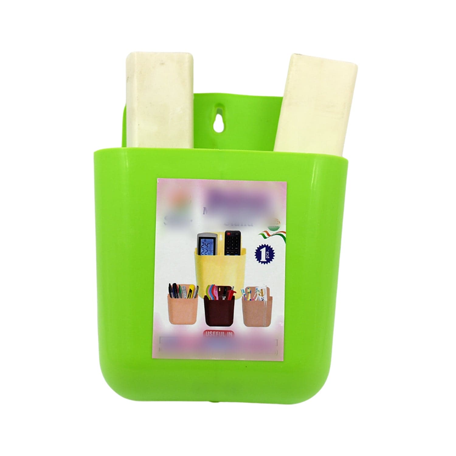 2-Section Multipurpose Wall Holder of Mobile, Remote & Makeup Brush Storage (1 Pc) thumbnail 4
