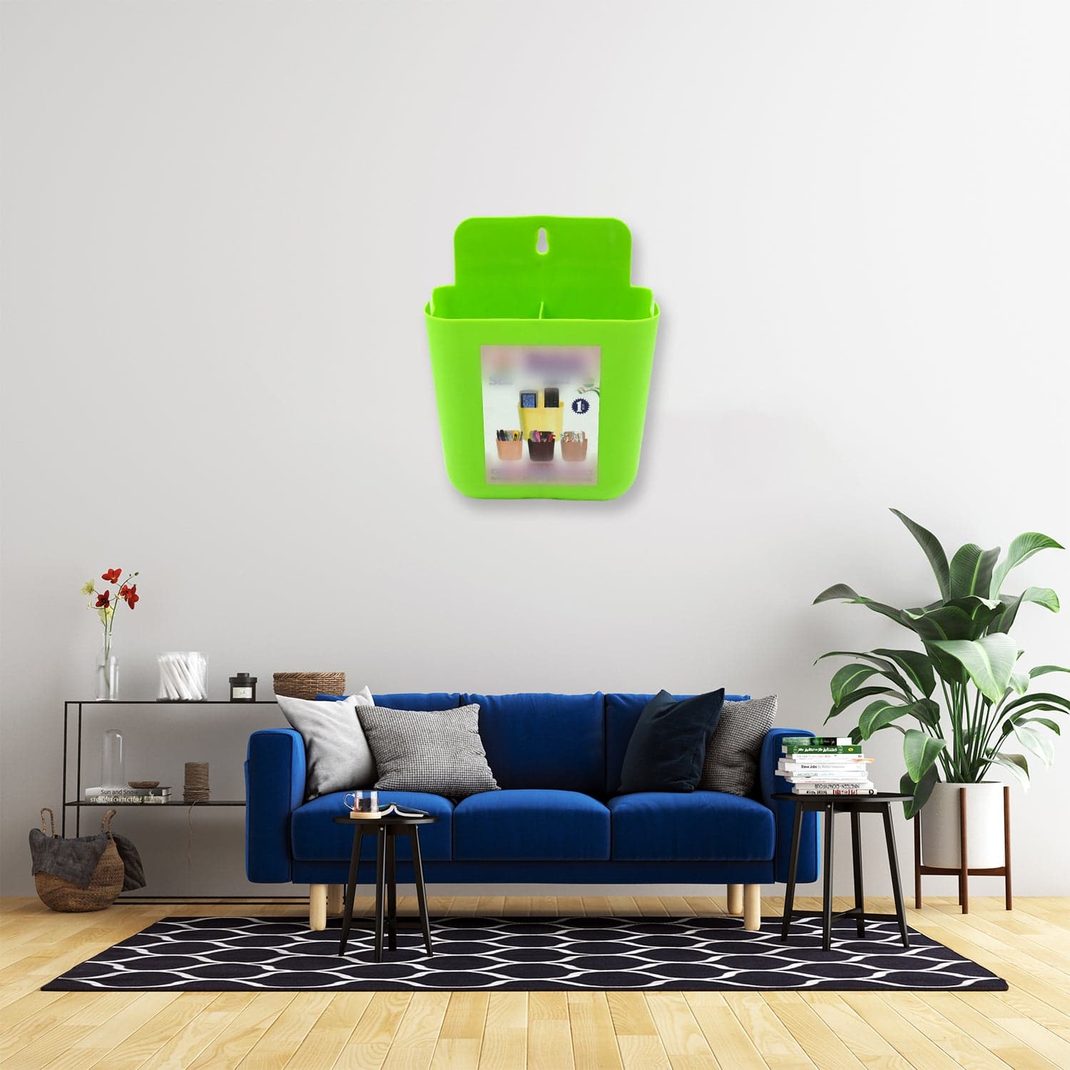 2-Section Multipurpose Wall Holder of Mobile, Remote & Makeup Brush Storage (1 Pc) thumbnail 5