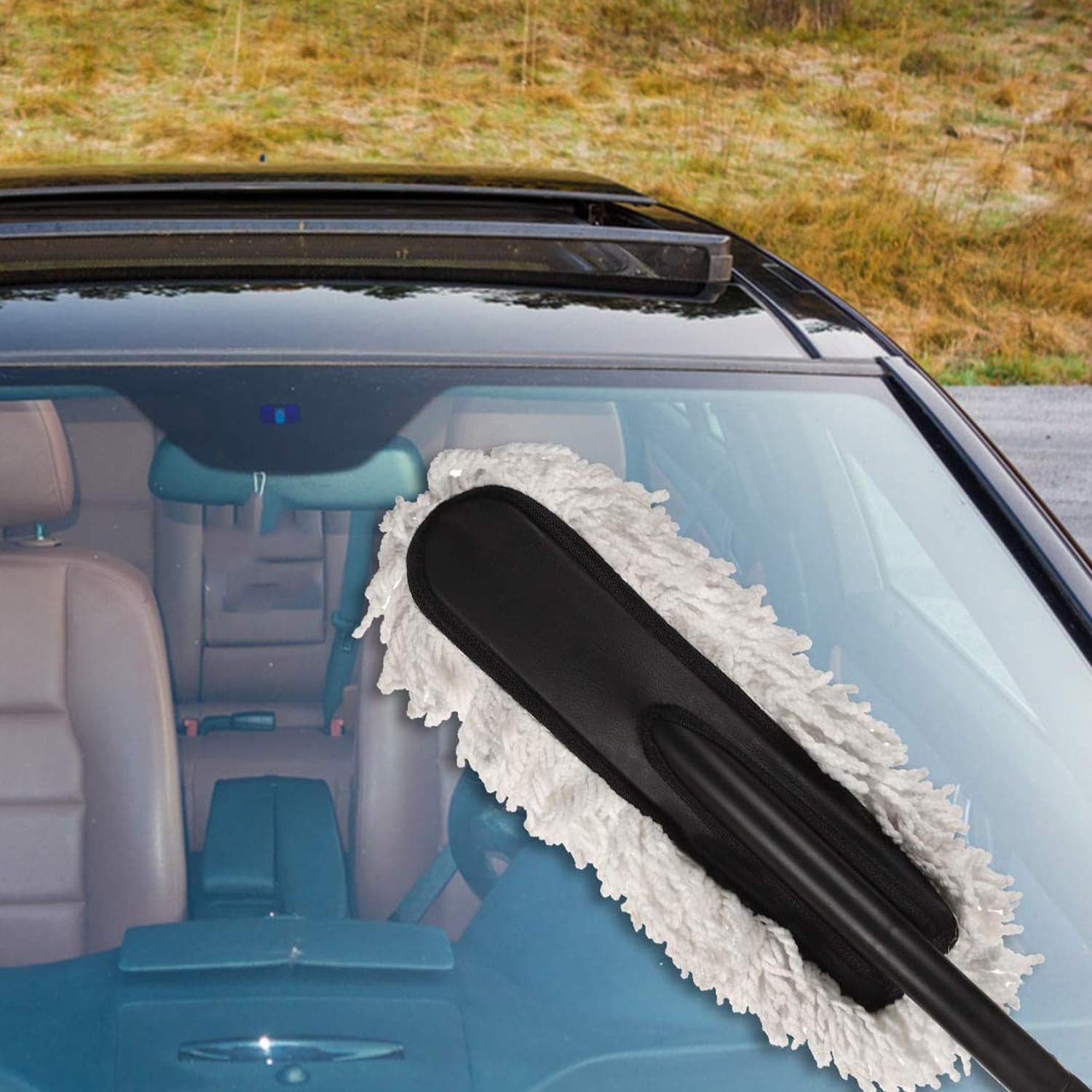 Multipurpose Microfiber Car Cleaning Duster, Long Soft / Non-Slip / Handle (1 Pc) thumbnail 6